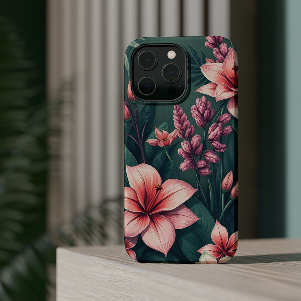 iPhone Mint And Blush Jungle Floral Slim Everyday Designer Case · iPhone Case