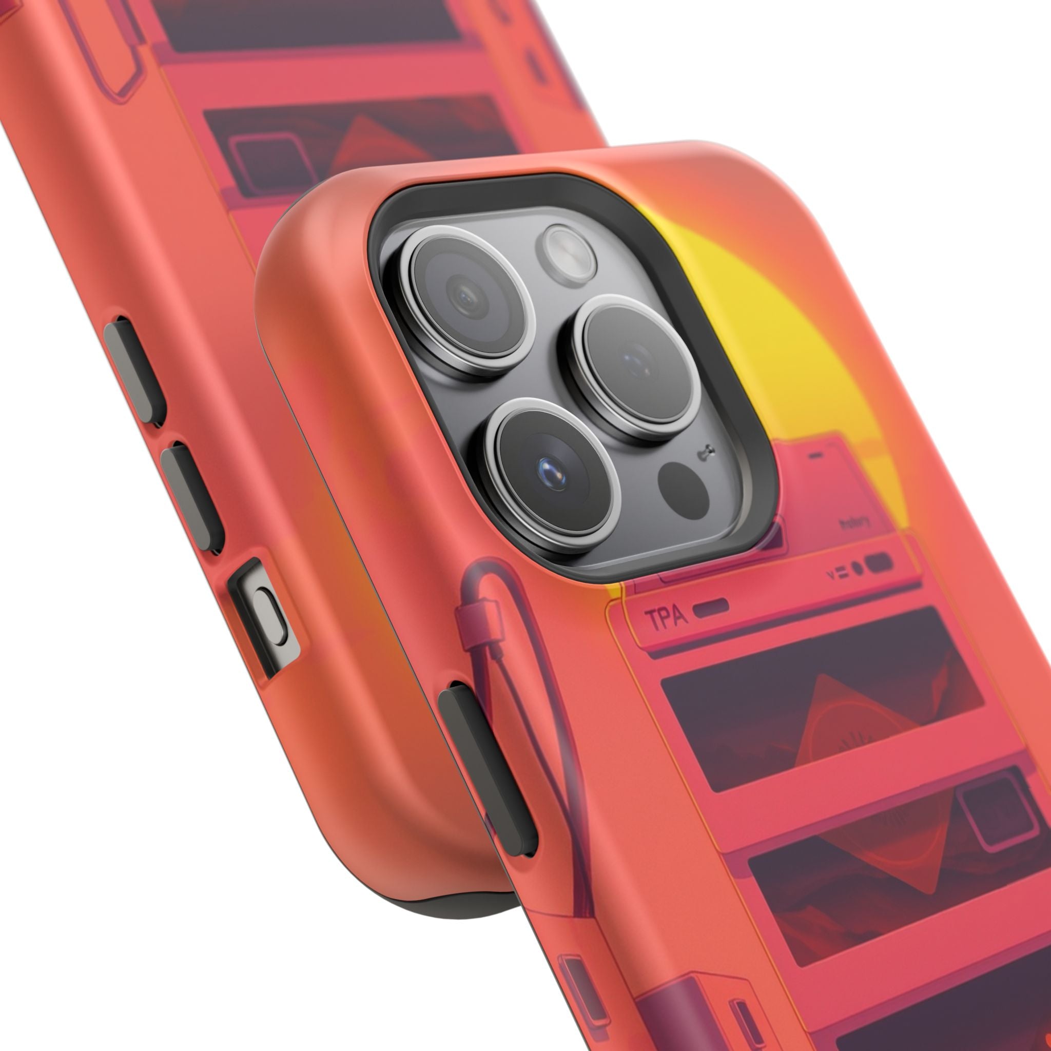 iPhone Polaroid Stack Memory Neon Cyberpunk Slim Everyday Designer Case · iPhone