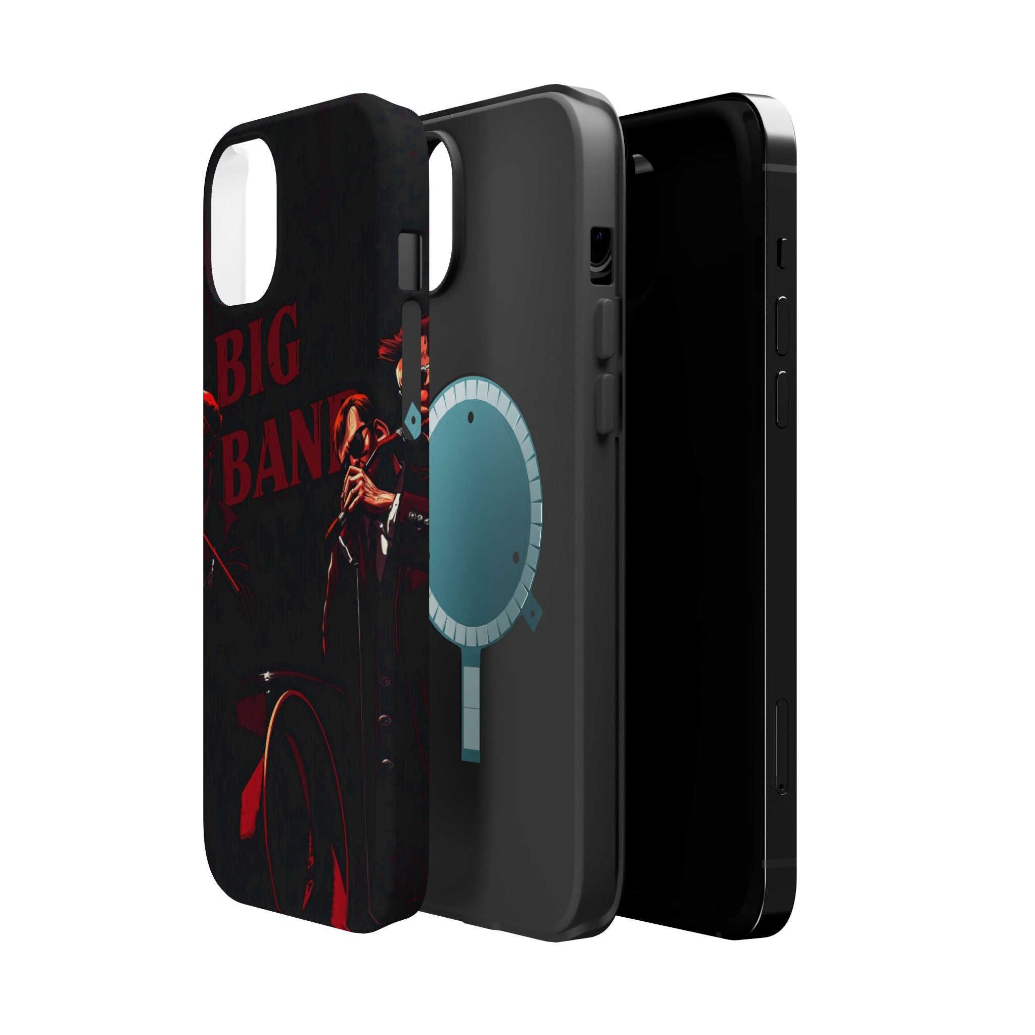 iPhone Black And Crimson Big Band Era Slim Everyday Designer Case · iPhone Case