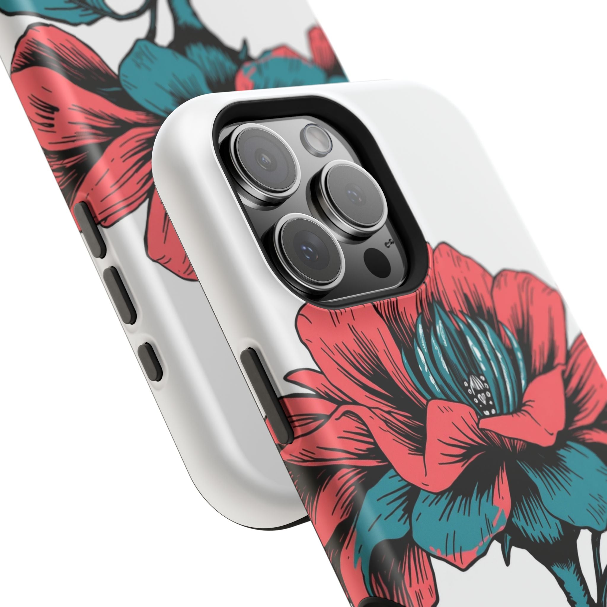iPhone Garden Party Bloom Dark Gothic Ink Slim Snap Case · iPhone Case