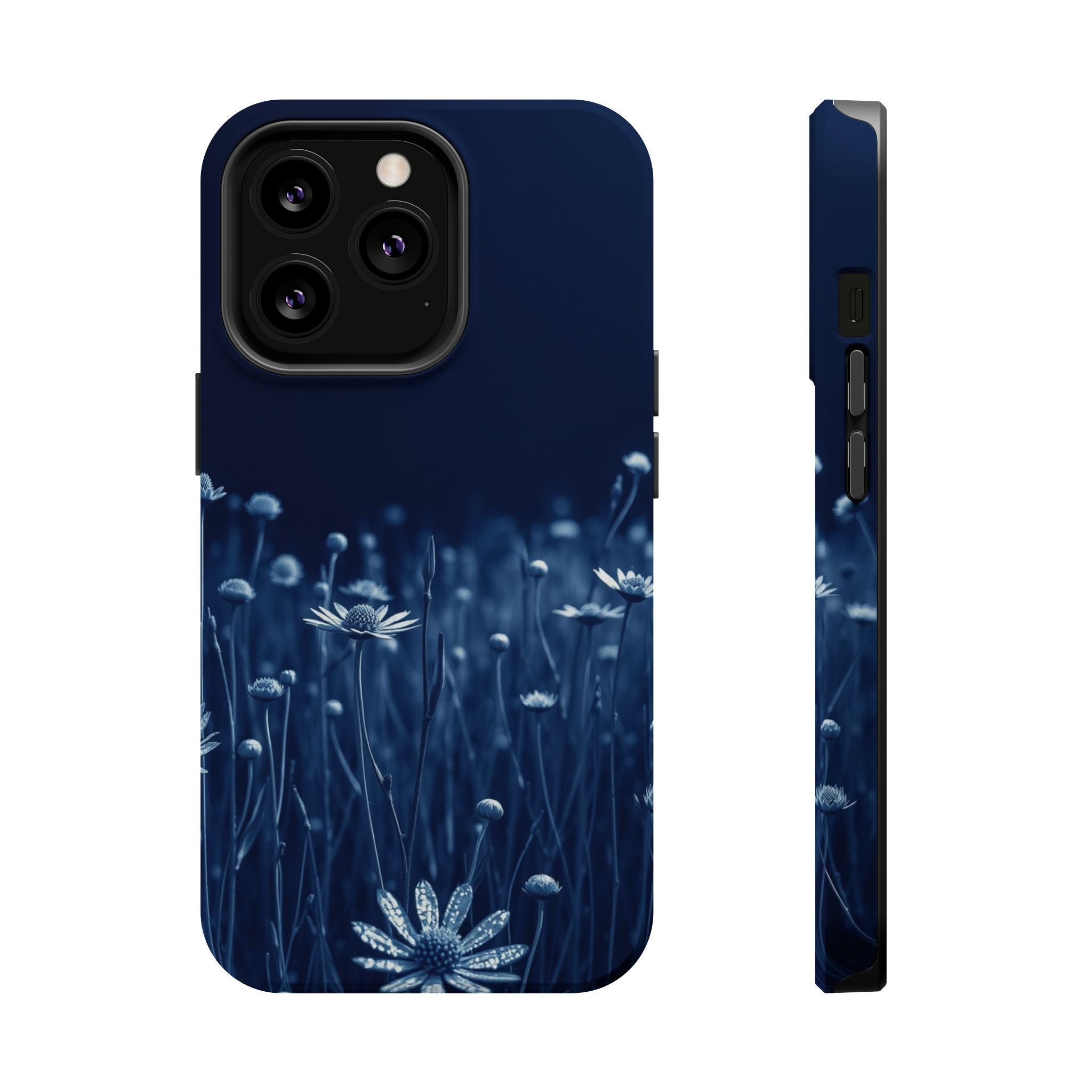 iPhone Midnight Blue And Silver Wildflower Field Clean iPhone Minimal · iPhone C