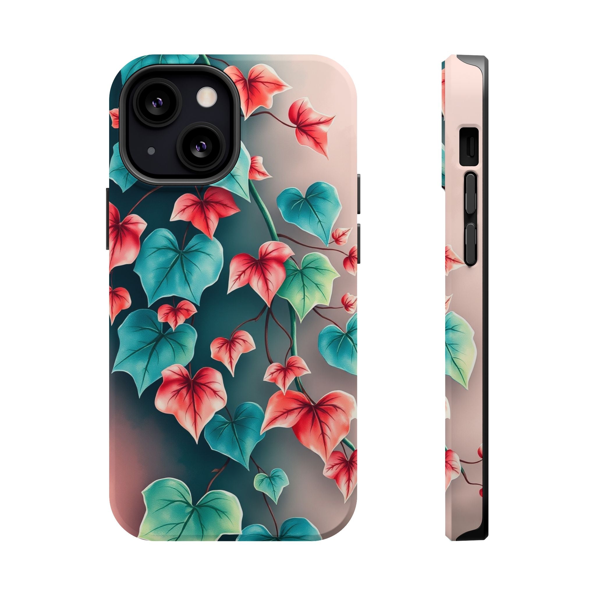 iPhone Art Nouveau Vine Teal And Coral Slim Snap Case · iPhone Case