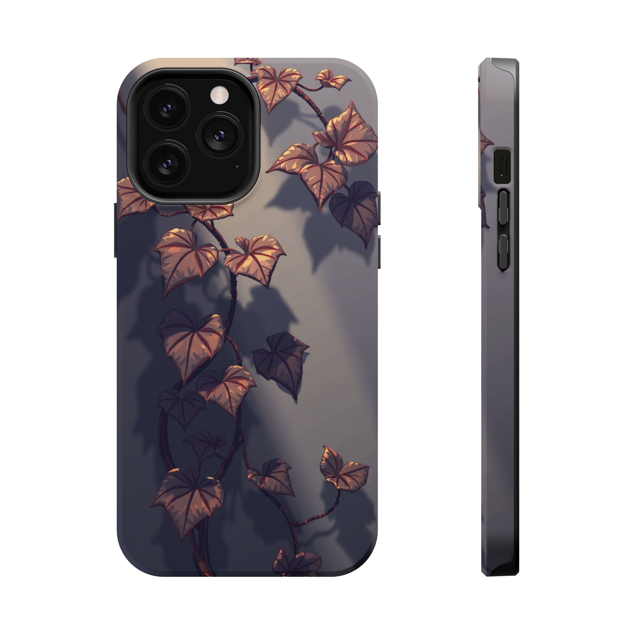 iPhone Charcoal And Copper Art Nouveau Vine Soft iPhone 13 Finish · iPhone Case