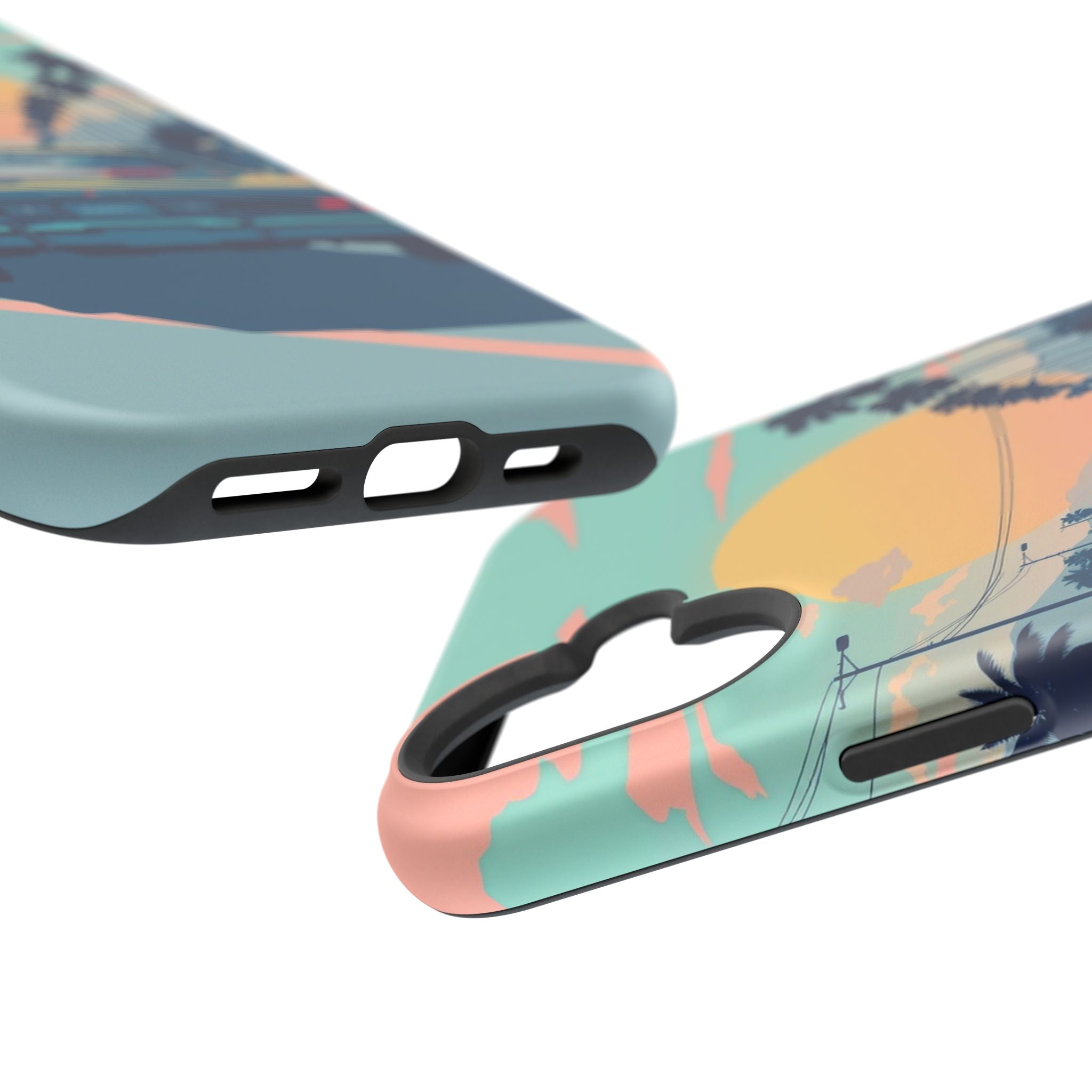 iPhone Sunset Drive 80s Pop Art Bold Slim Everyday Designer Case · iPhone Case