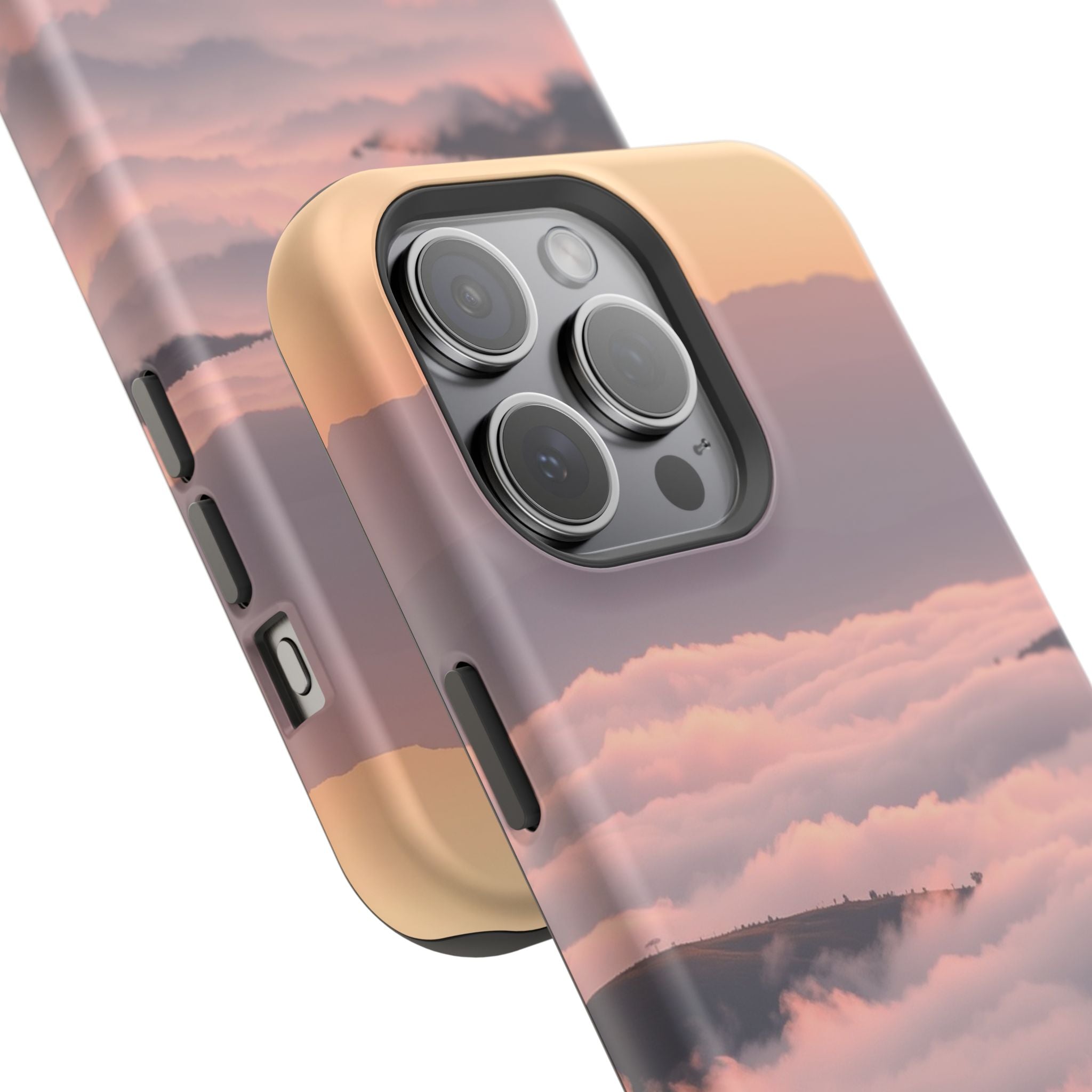 iPhone Fog Rolling Over Hills Grunge Distressed Soft iPhone Finish · iPhone Case
