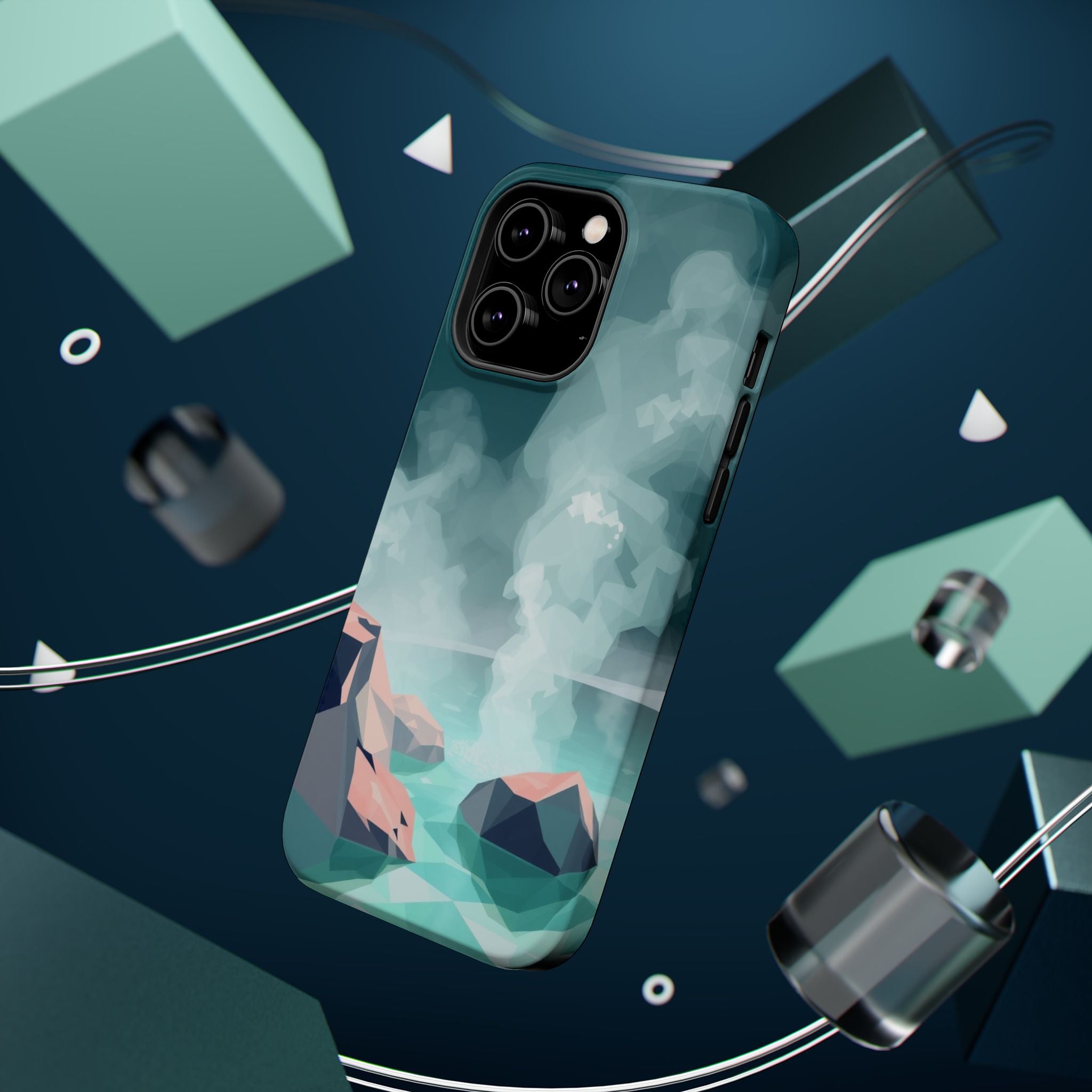iPhone Mint And Blush Hot Spring Steam Slim Everyday iPhone 10 Designer · iPhone