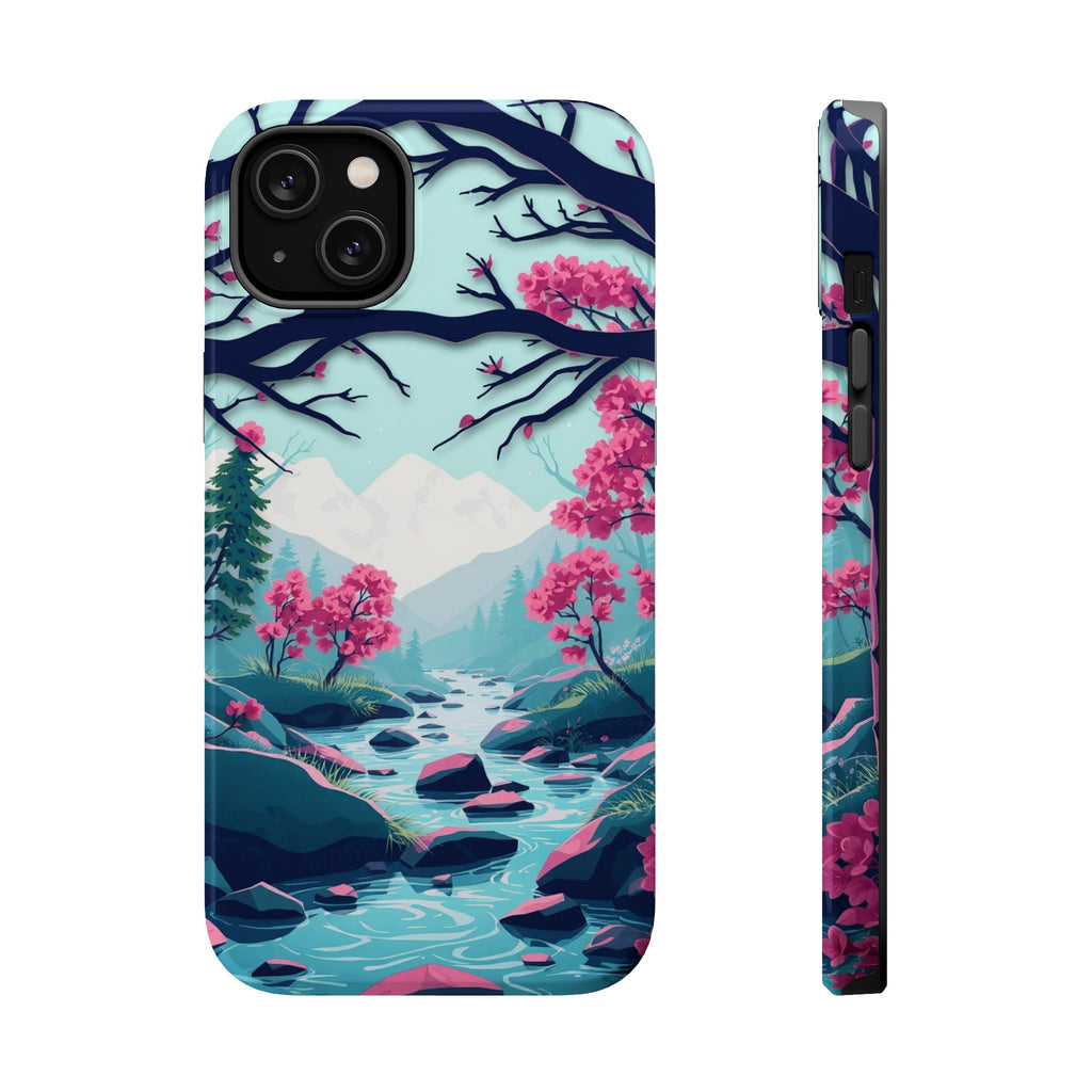 iPhone Cyan And Magenta Spring Creek Slim Everyday Designer Case · iPhone Case