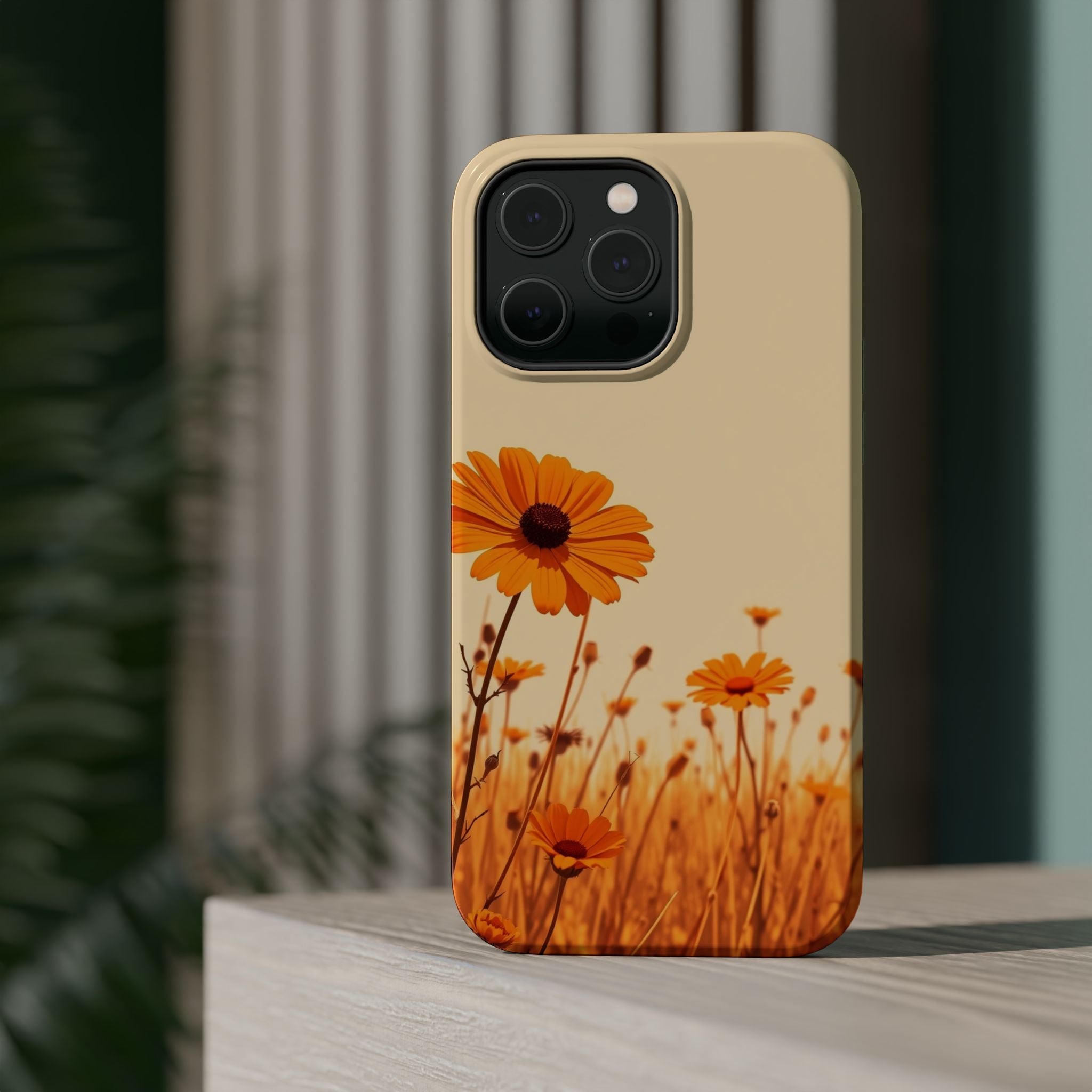 iPhone Wildflower Field Minimalist Line Art Slim Everyday Designer Case · iPhone