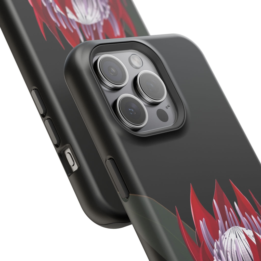 iPhone Black And Crimson Protea Bold Slim Everyday Designer Case · iPhone Case