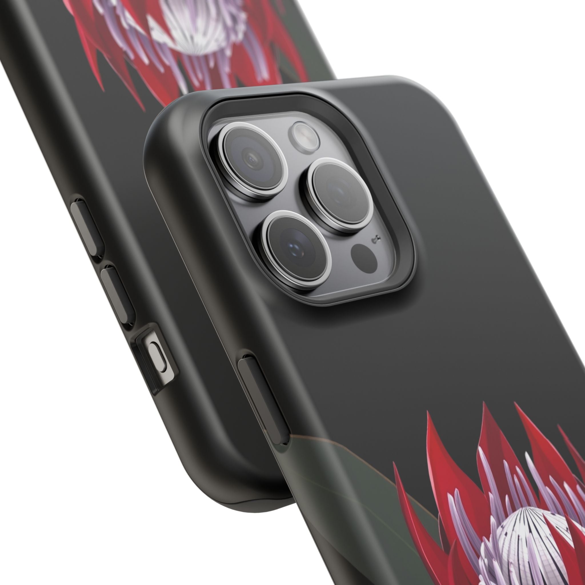 iPhone Black And Crimson Protea Bold Slim Everyday Designer Case · iPhone Case