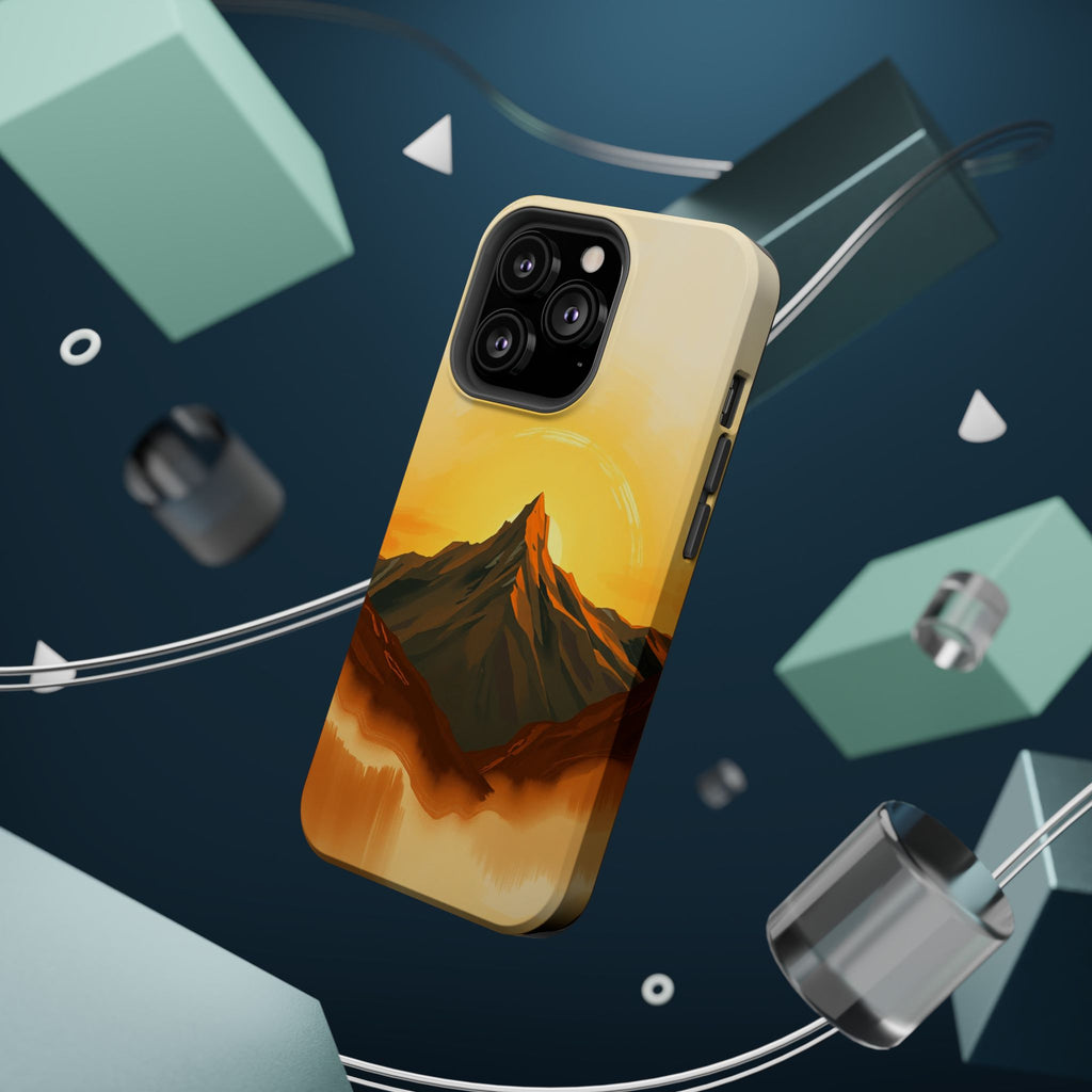 iPhone Mustard And Rust Mountain at Sunrise Slim iPhone Everyday · iPhone Case