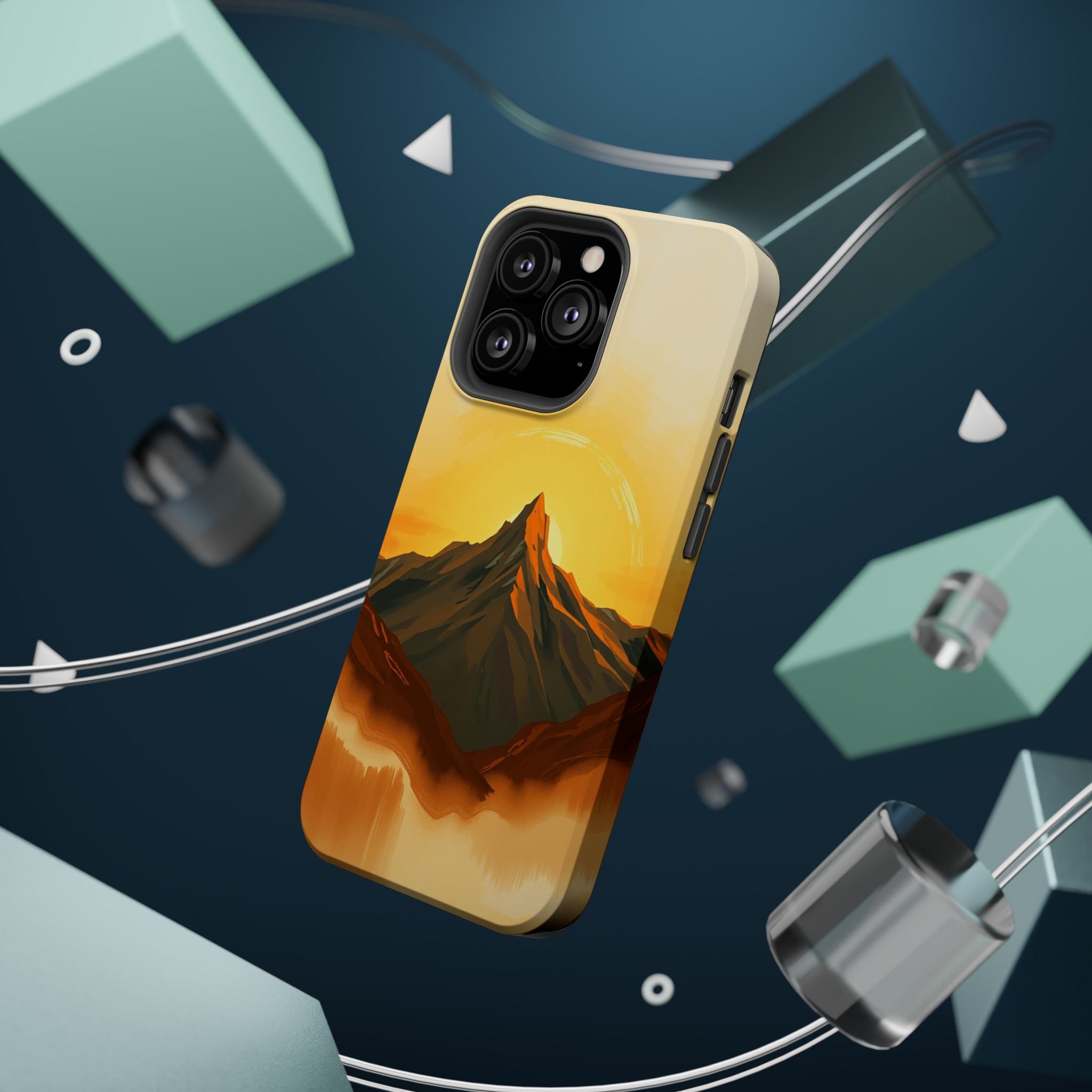 iPhone Mustard And Rust Mountain at Sunrise Slim iPhone Everyday · iPhone Case