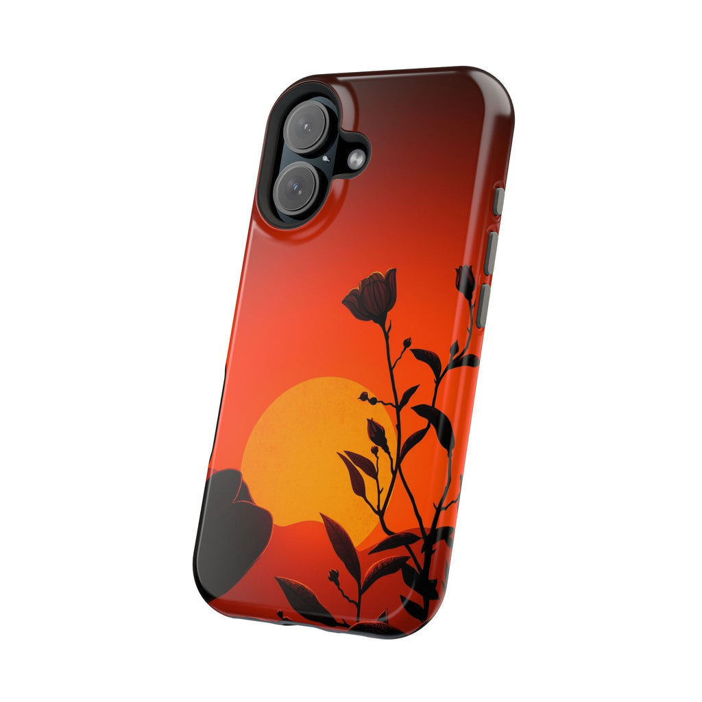 iPhone Bloom and Leaf Dark Gothic Ink Slim Everyday Designer Case · iPhone Case