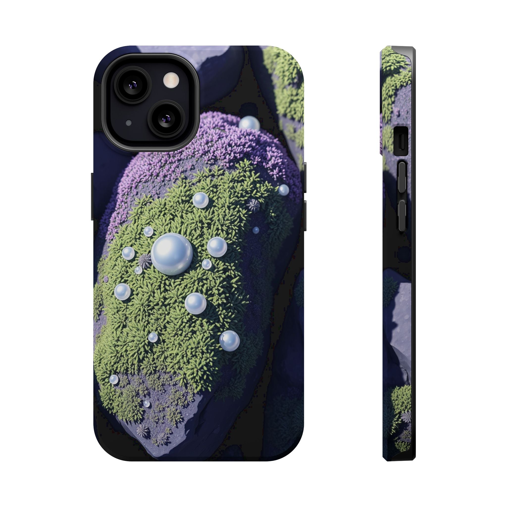 iPhone Moss Covered Rocks Electric Art Slim Everyday Designer Case · iPhone Case