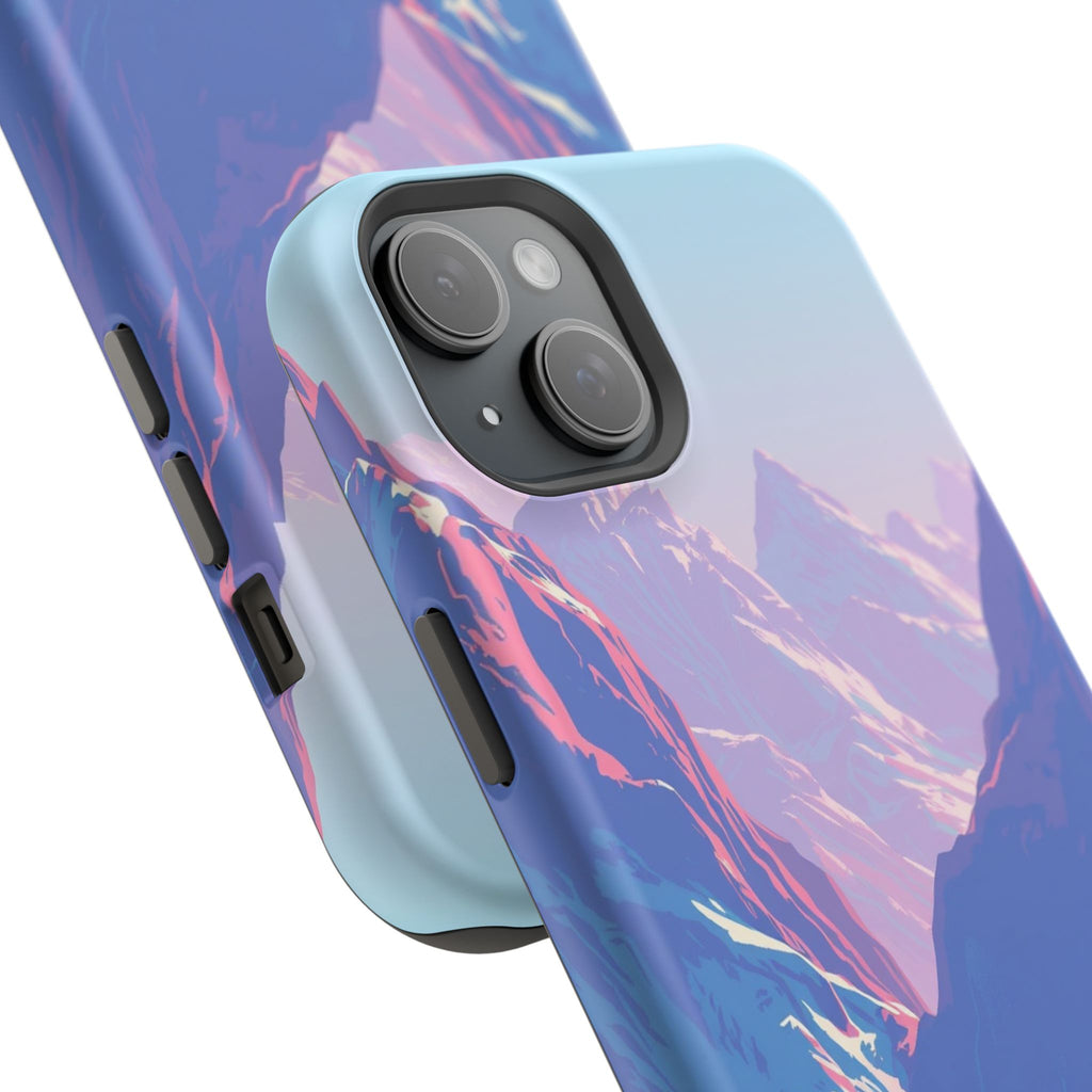 iPhone Cyan And Magenta Tundra Expanse Slim Everyday Designer Case · iPhone Case