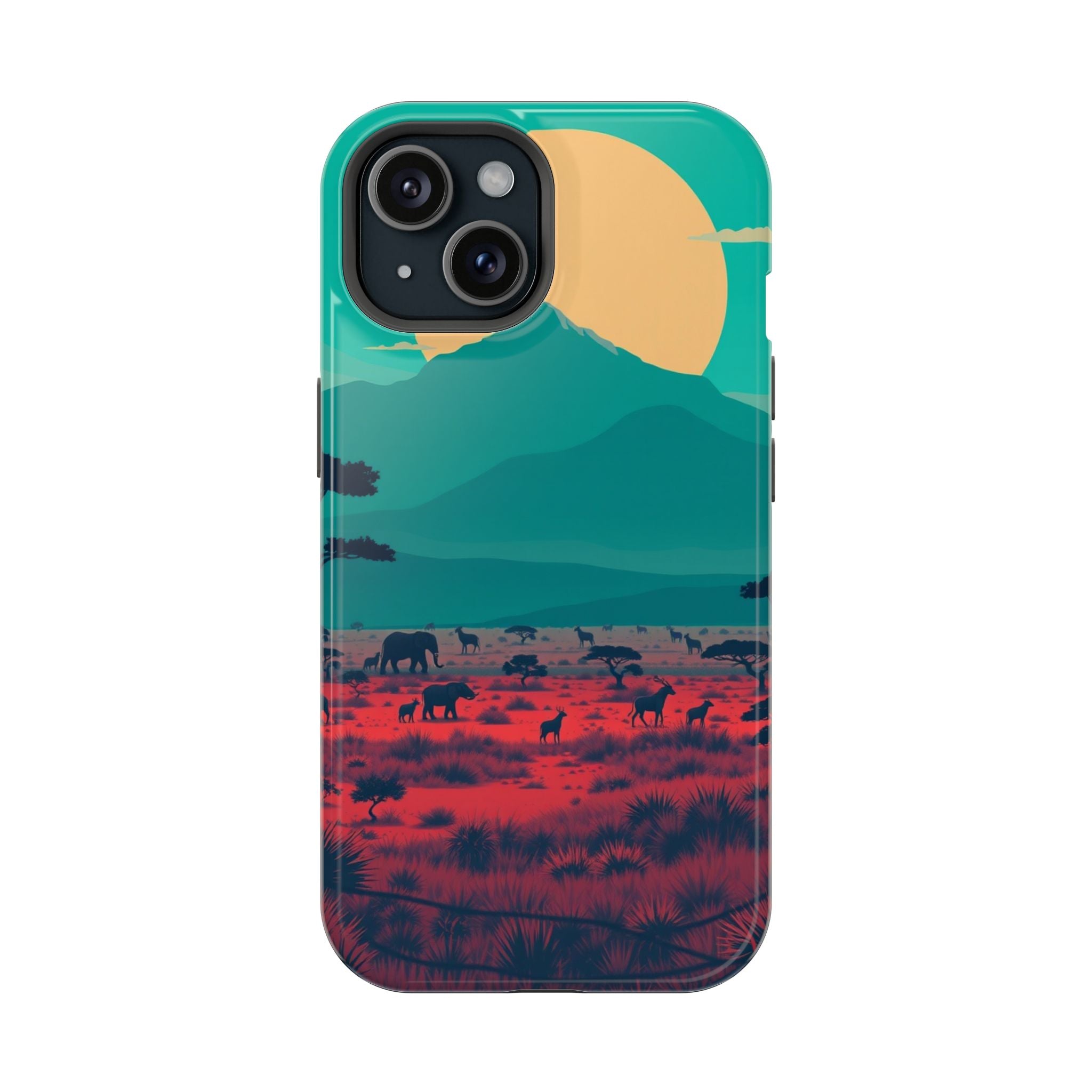 iPhone Savanna Horizon Vintage Retro Poster Slim iPhone Everyday · iPhone Case