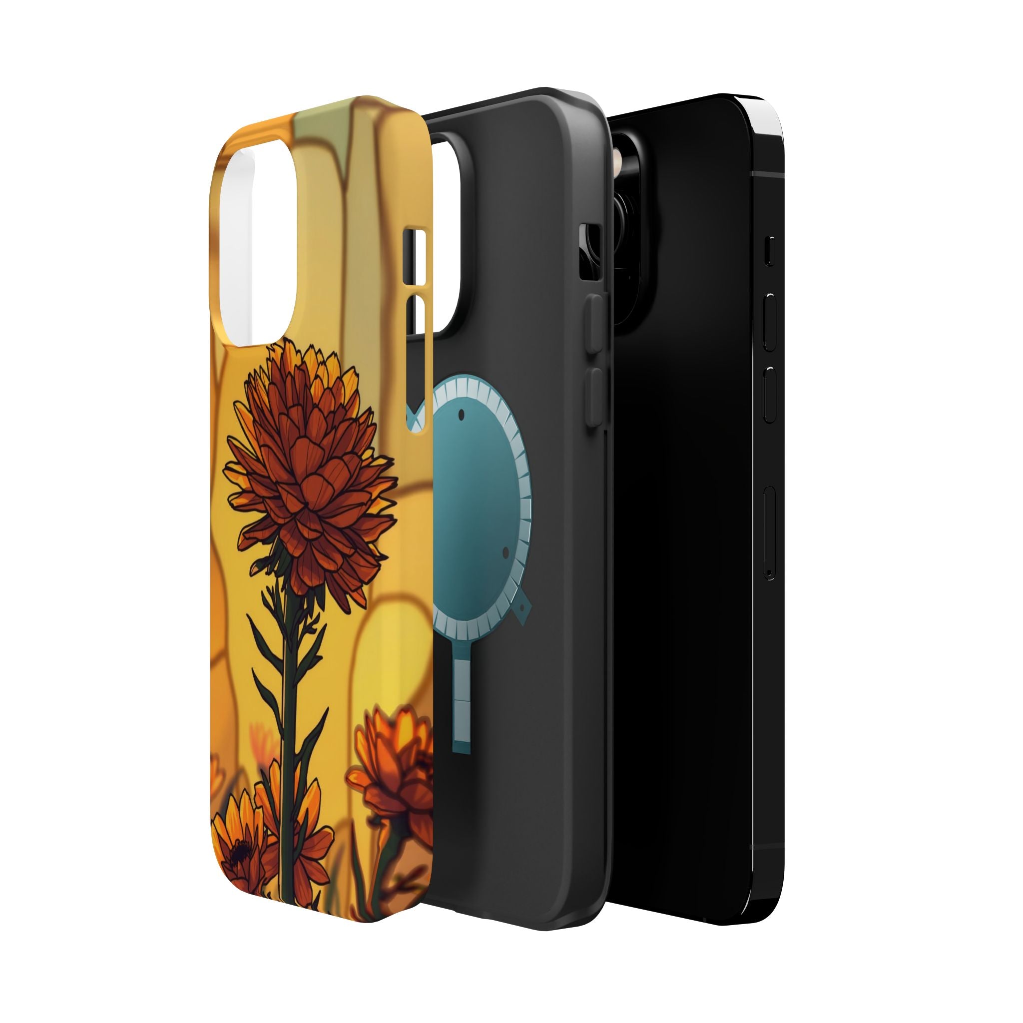 iPhone Sunset Amber And Peach Ranunculus Stack Soft iPhone Finish · iPhone Case