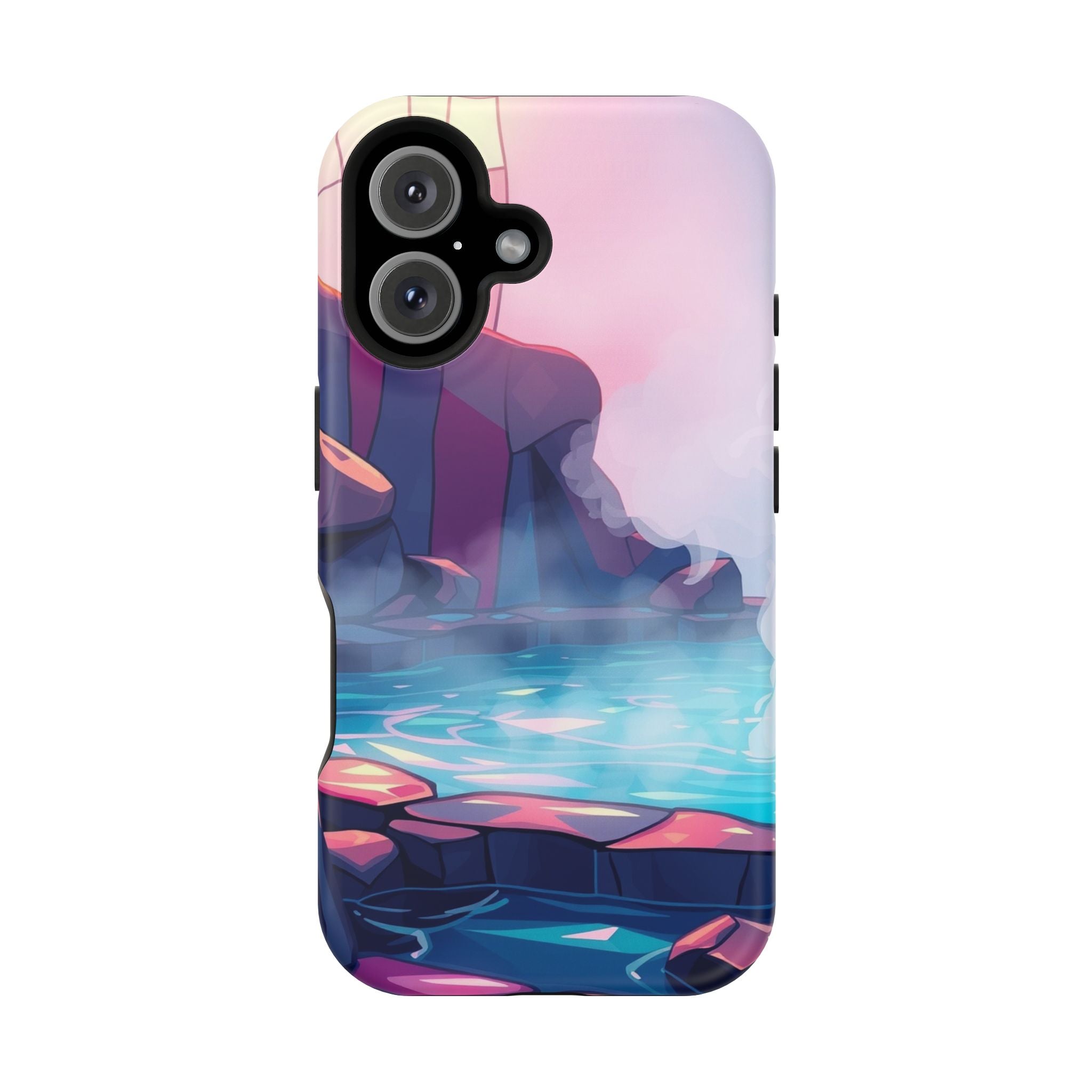 iPhone Cyan And Magenta Hot Spring Steam Slim Everyday iPhone Designer · iPhone