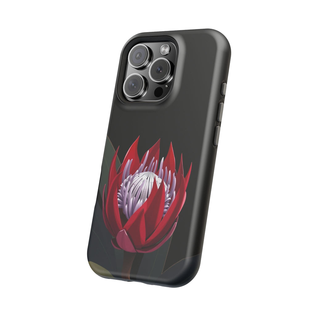 iPhone Black And Crimson Protea Bold Slim Everyday Designer Case · iPhone Case