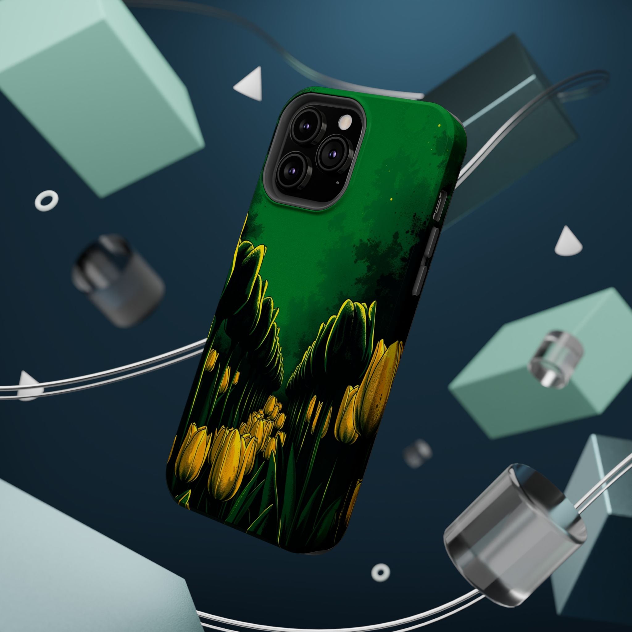 iPhone Tulip Row Emerald Green And Gold Slim Snap Case · iPhone Case