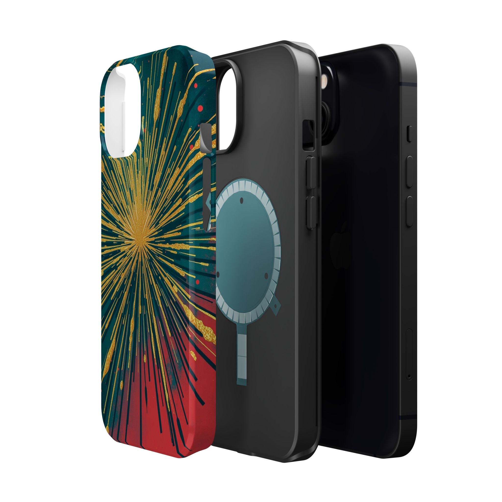 iPhone Gold Foil Burst Dark Gothic Ink Slim Everyday Designer Case · iPhone Case