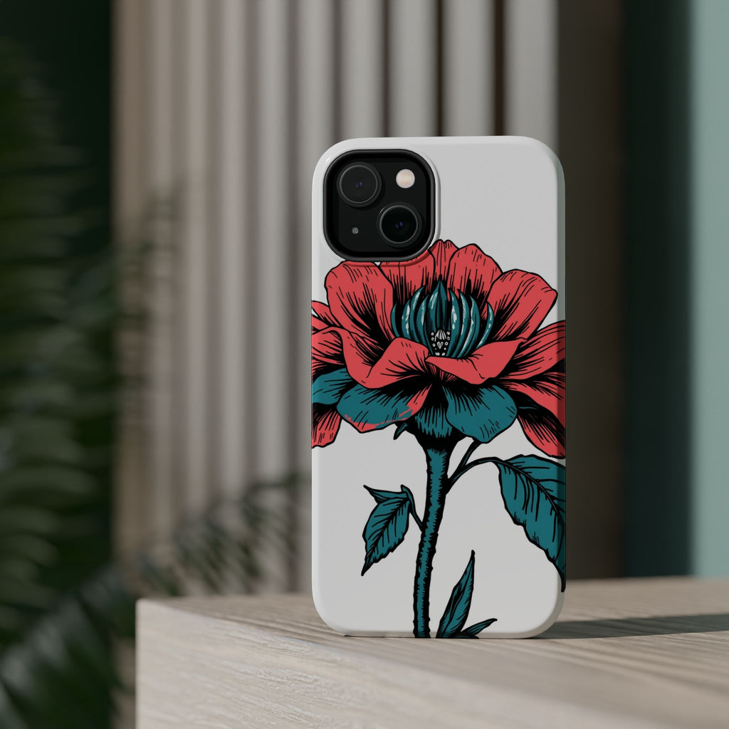 iPhone Garden Party Bloom Dark Gothic Ink Slim Snap Case · iPhone Case
