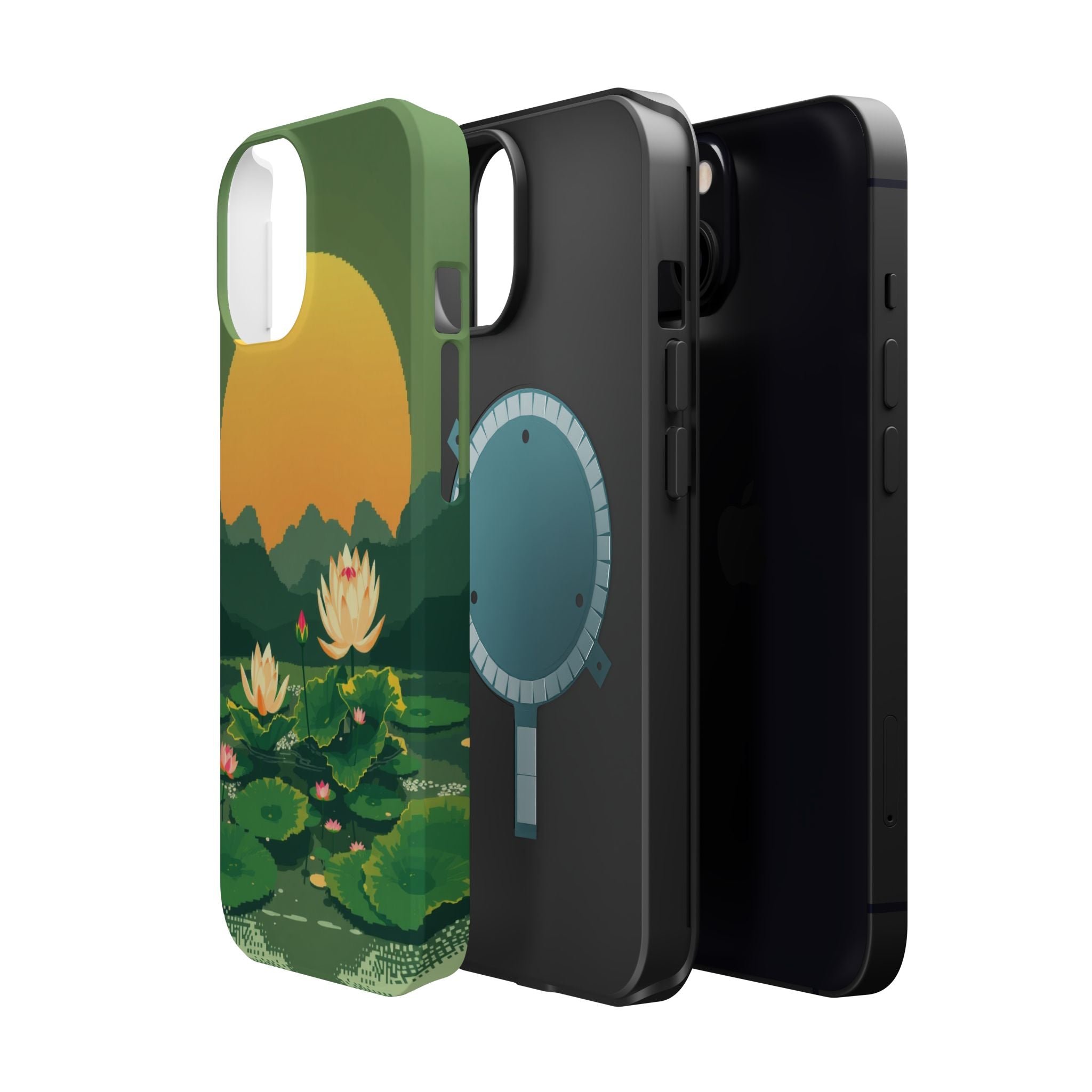 iPhone Lotus Pond Enchanted Art Slim Everyday Designer Case · iPhone Case