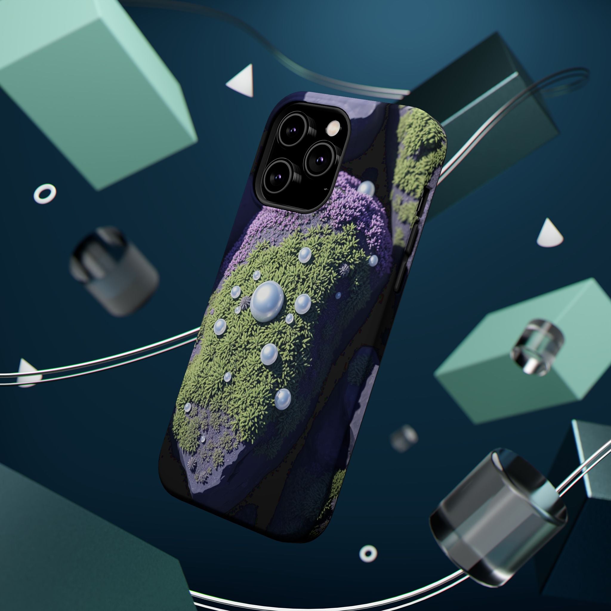 iPhone Moss Covered Rocks Electric Art Slim Everyday Designer Case · iPhone Case