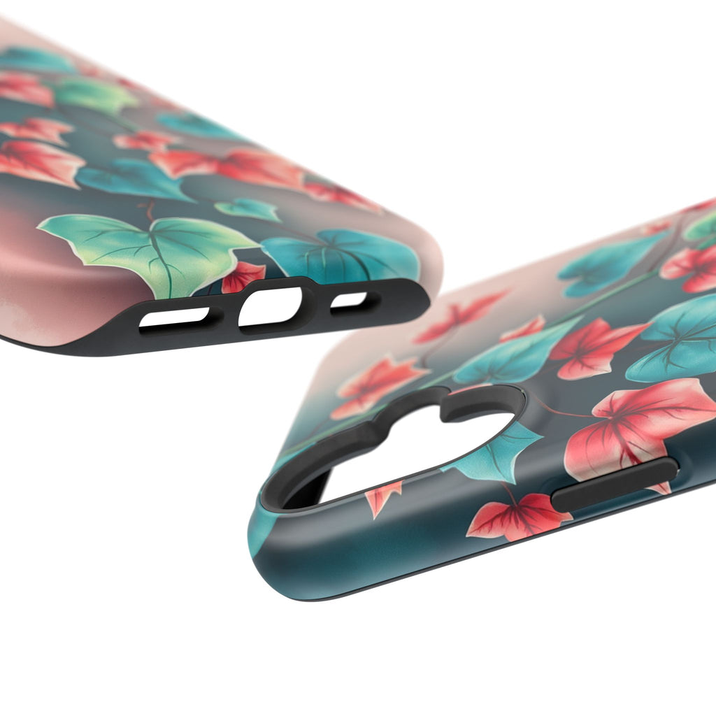 iPhone Art Nouveau Vine Teal And Coral Slim Snap Case · iPhone Case