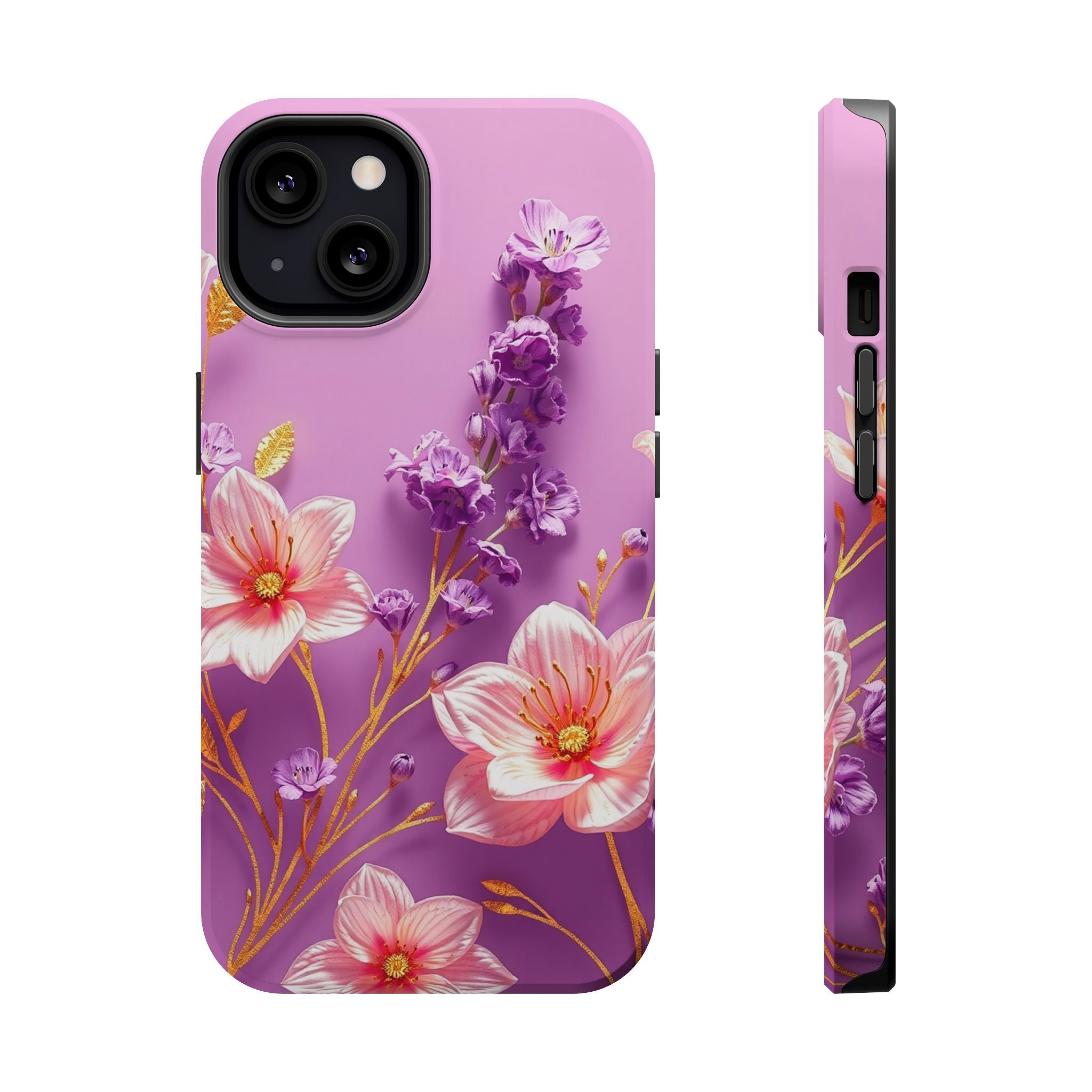 iPhone Radiant Floral Gold Foil Design Slim Everyday Designer Case · iPhone Case