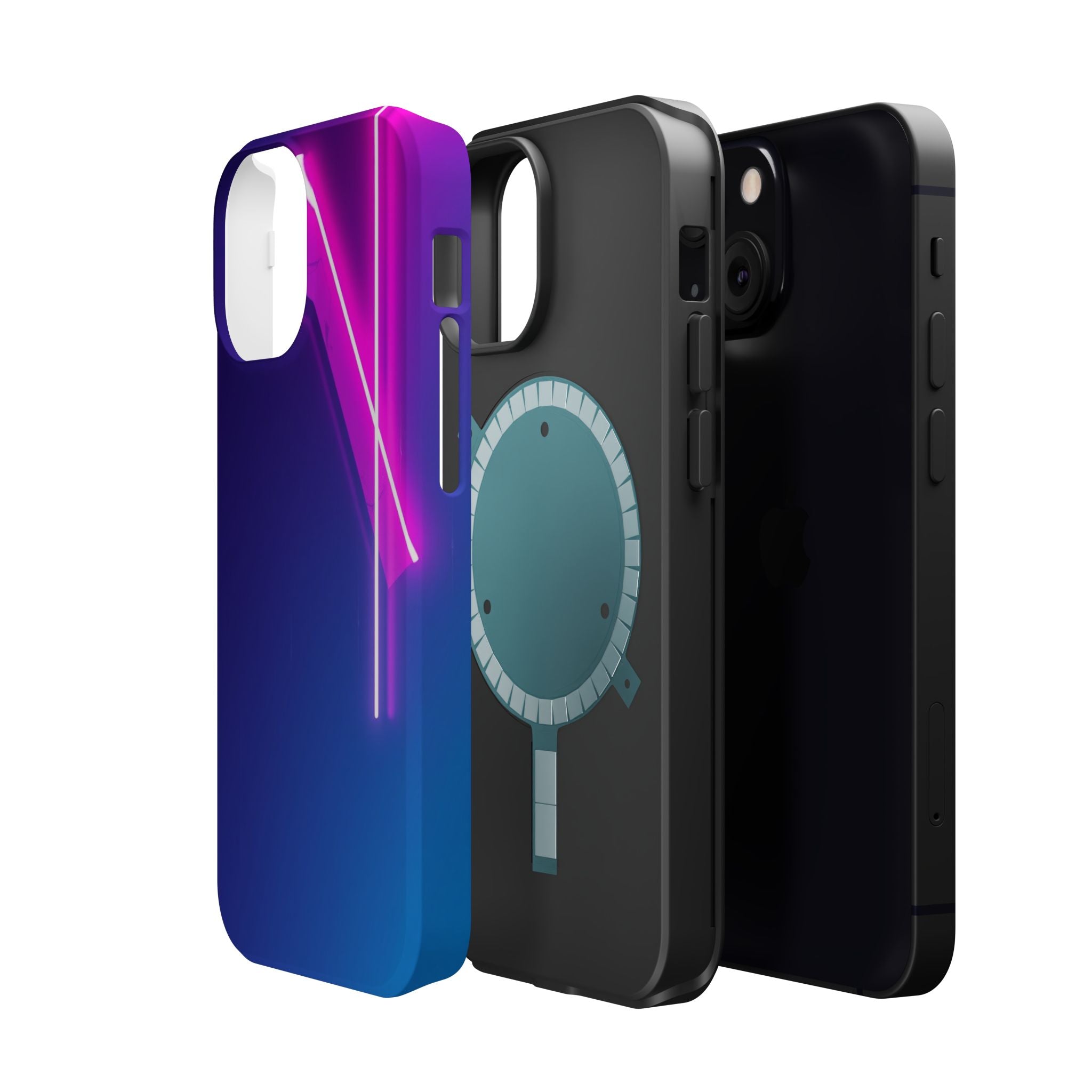 iPhone 1990s Geometric Neon Electric Art Slim Everyday Designer Case · iPhone Ca