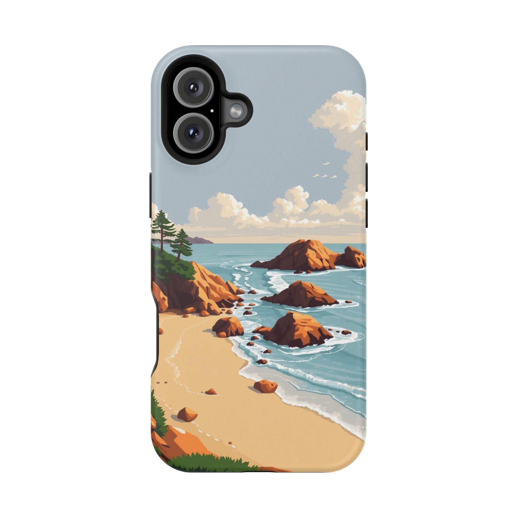 iPhone Mustard And Rust Pebble Beach Slim Everyday Designer Case · iPhone Case