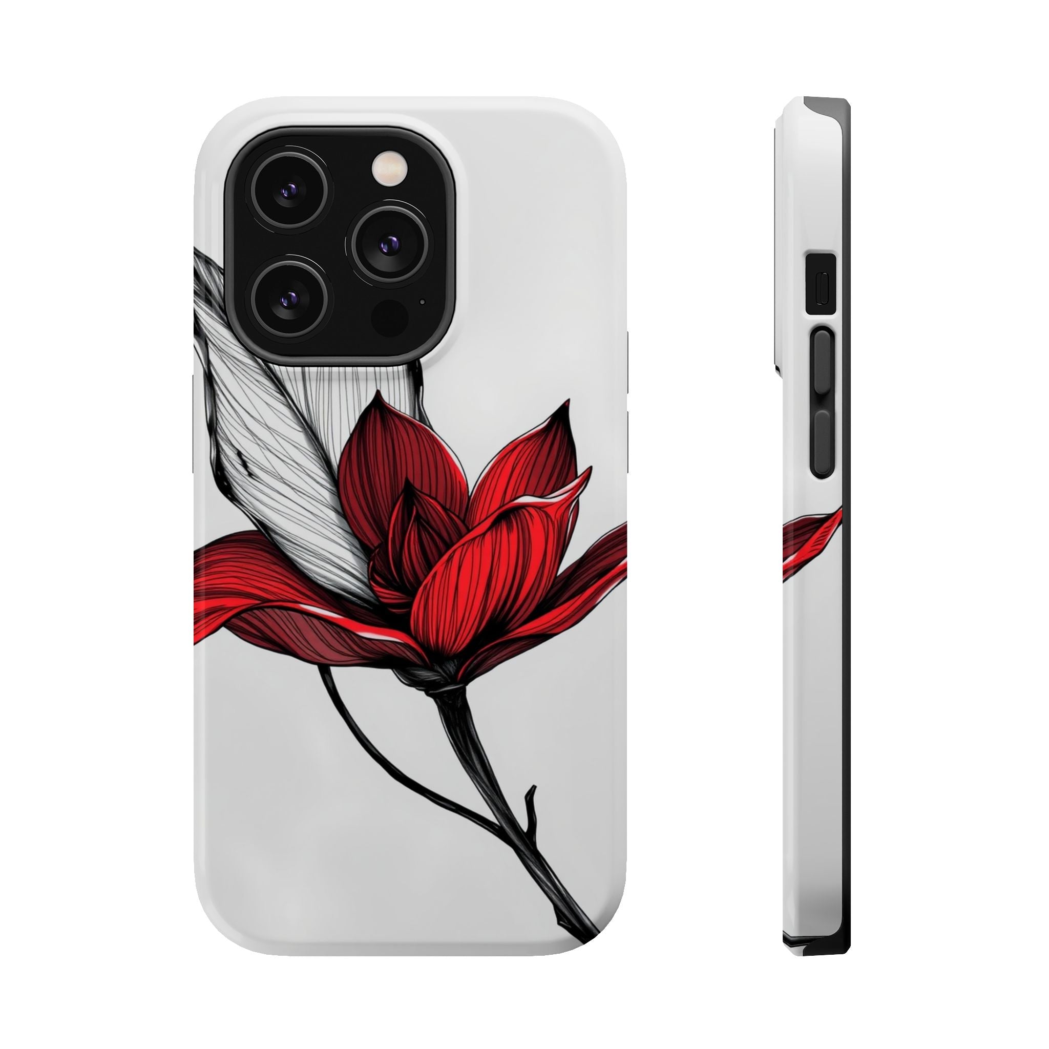 iPhone Vibrant Bloom and Leaf Design Slim Everyday Designer Case · iPhone Case