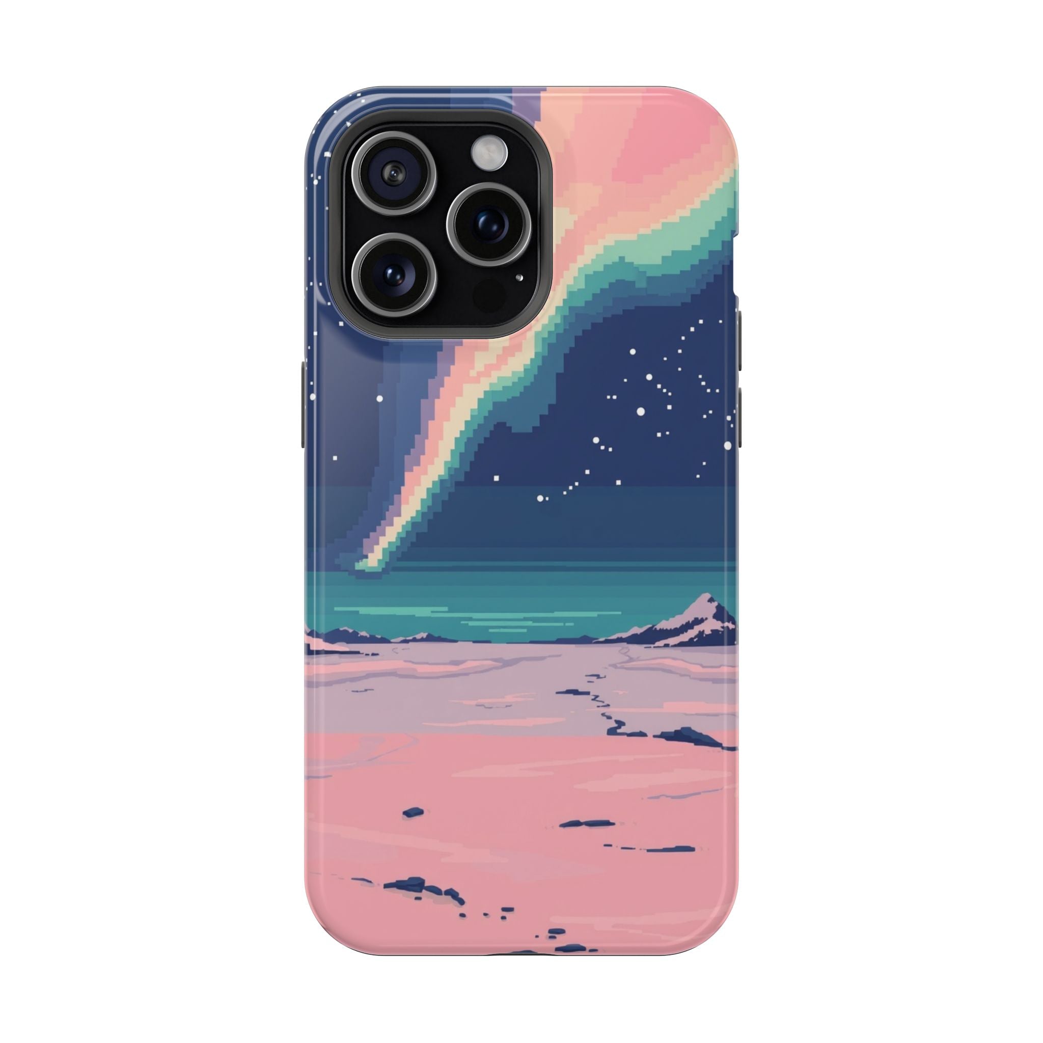 iPhone Mint And Blush Northern Lights Slim Everyday Designer Case · iPhone Case