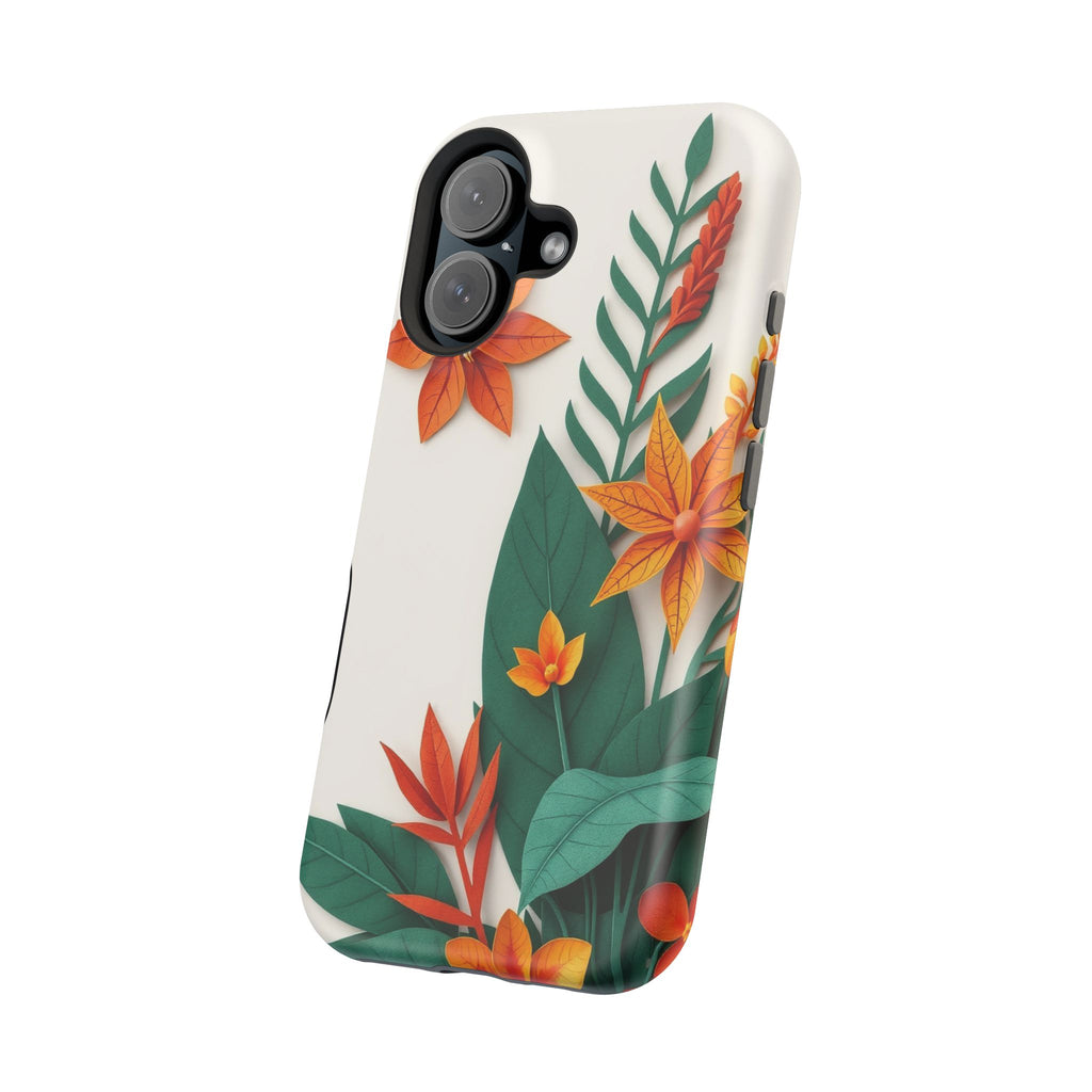 iPhone Jungle Floral Paper Cut Art Bold Modern Everyday Snap Case · iPhone Case
