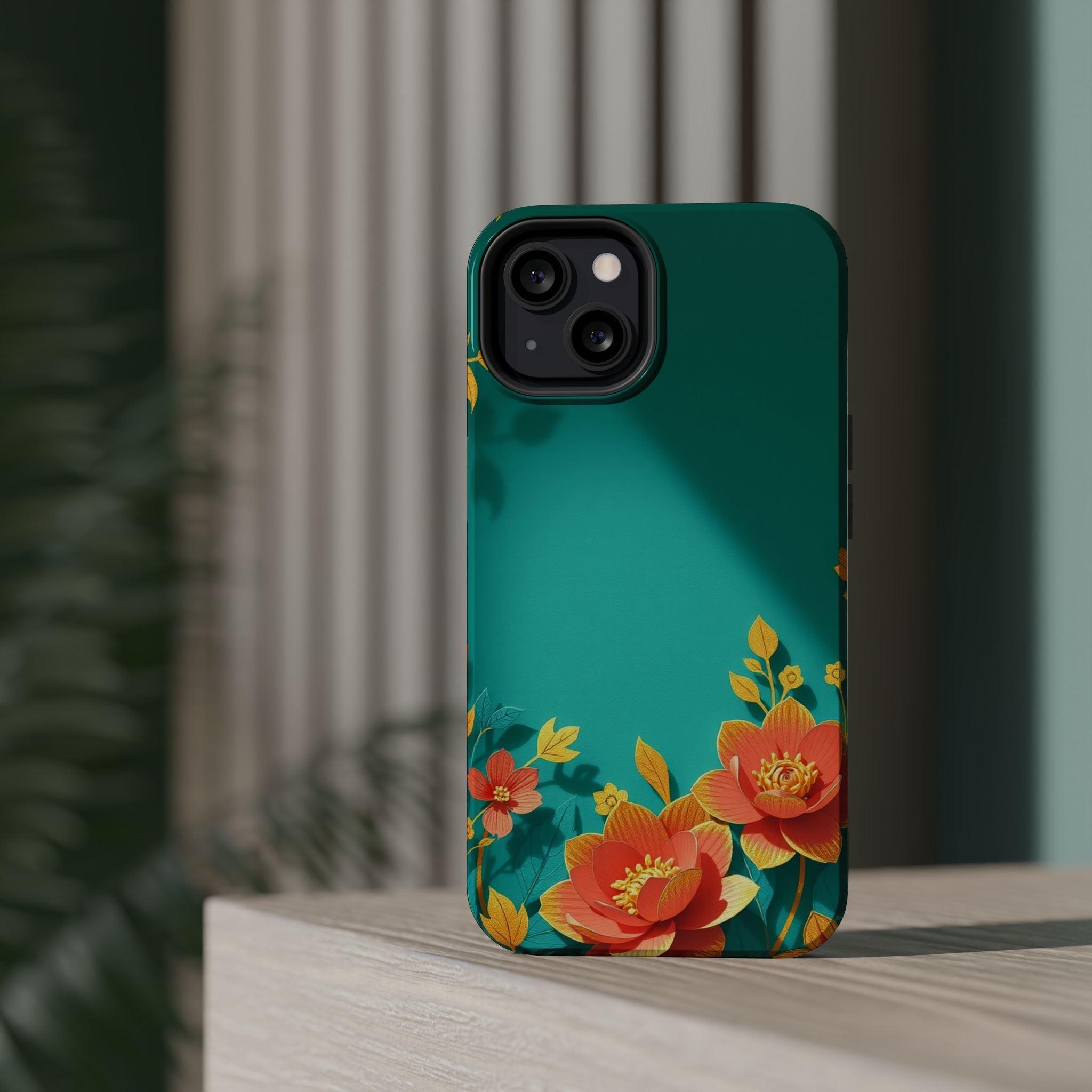 iPhone Floral Gold Foil Paper Cut Art Slim Everyday Designer Case · iPhone Case
