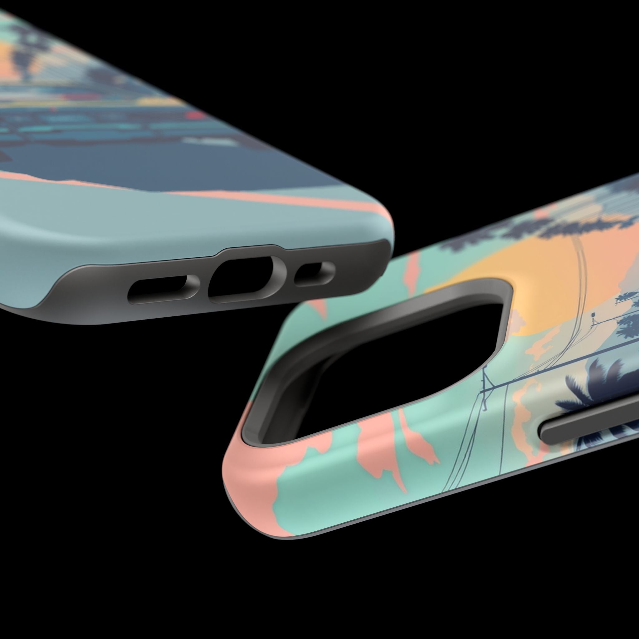 iPhone Sunset Drive 80s Pop Art Bold Slim Everyday Designer Case · iPhone Case