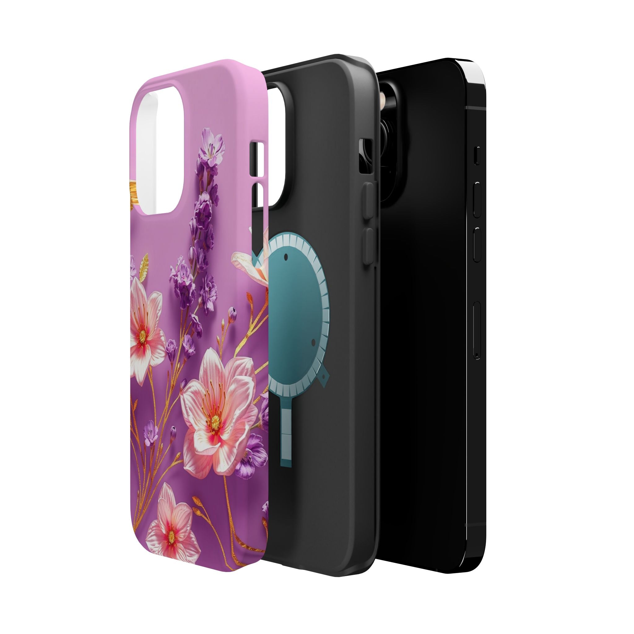 iPhone Radiant Floral Gold Foil Design Slim Everyday Designer Case · iPhone Case
