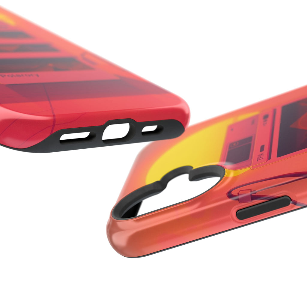 iPhone Polaroid Stack Memory Neon Cyberpunk Slim Everyday Designer Case · iPhone