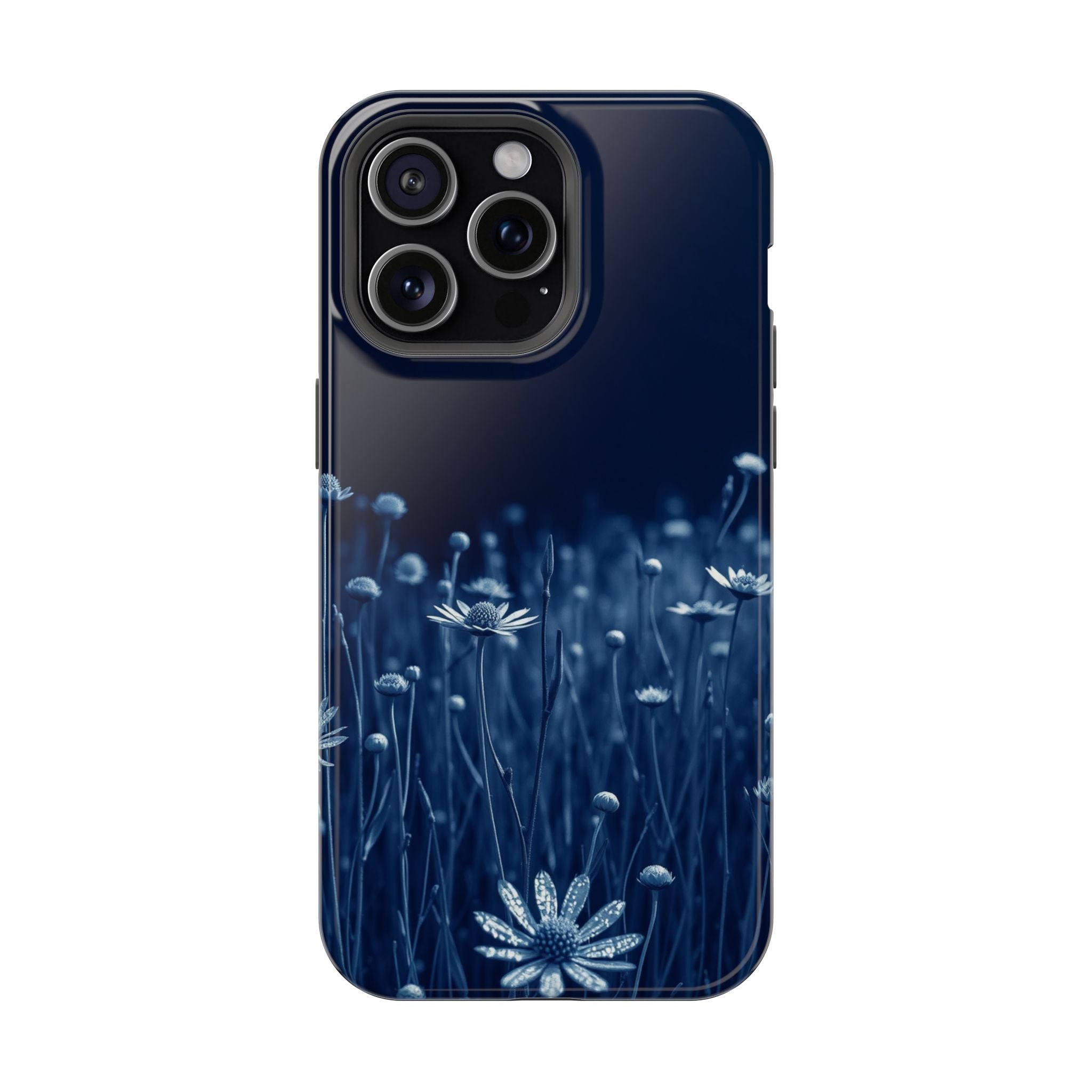 iPhone Midnight Blue And Silver Wildflower Field Clean iPhone Minimal · iPhone C