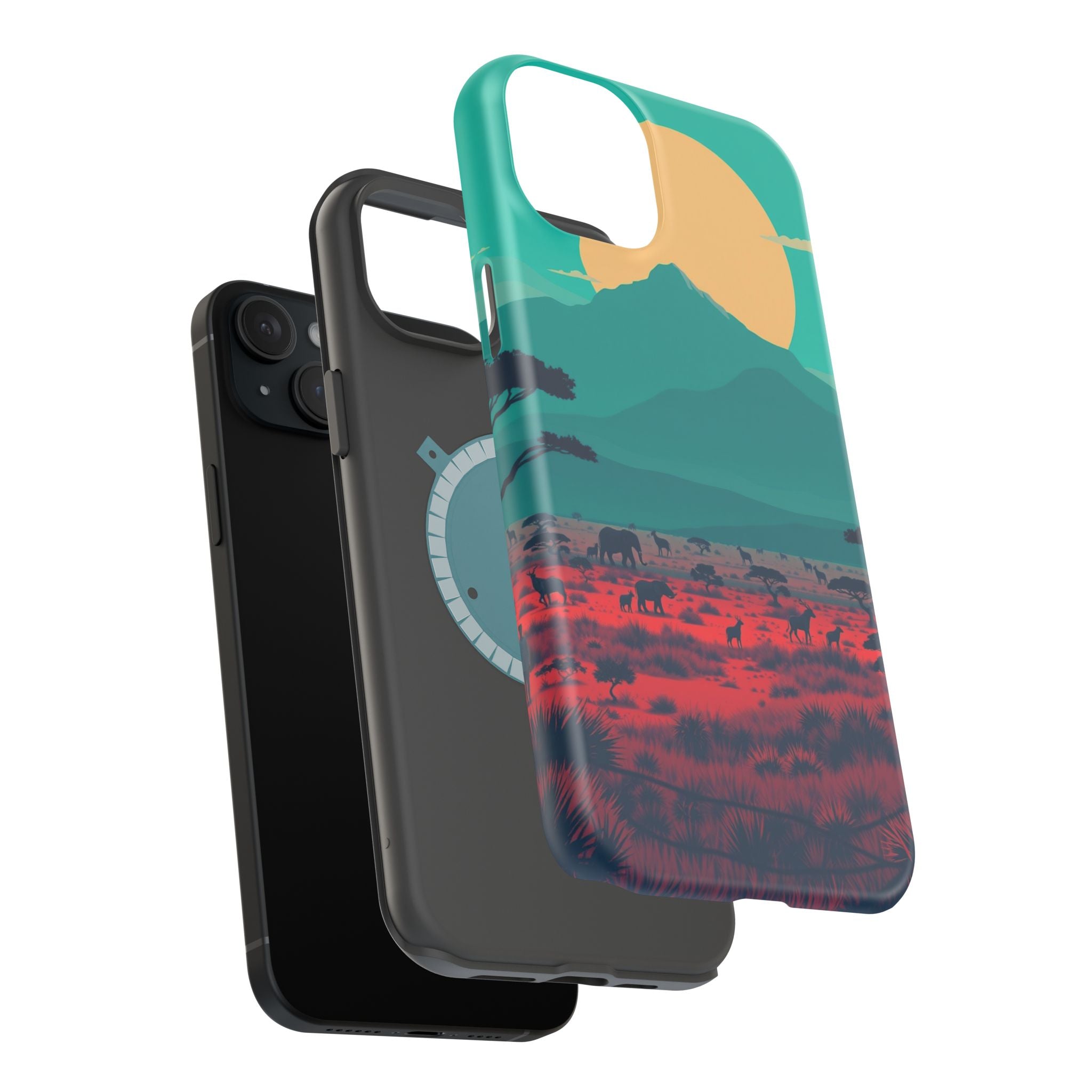 iPhone Savanna Horizon Vintage Retro Poster Slim iPhone Everyday · iPhone Case