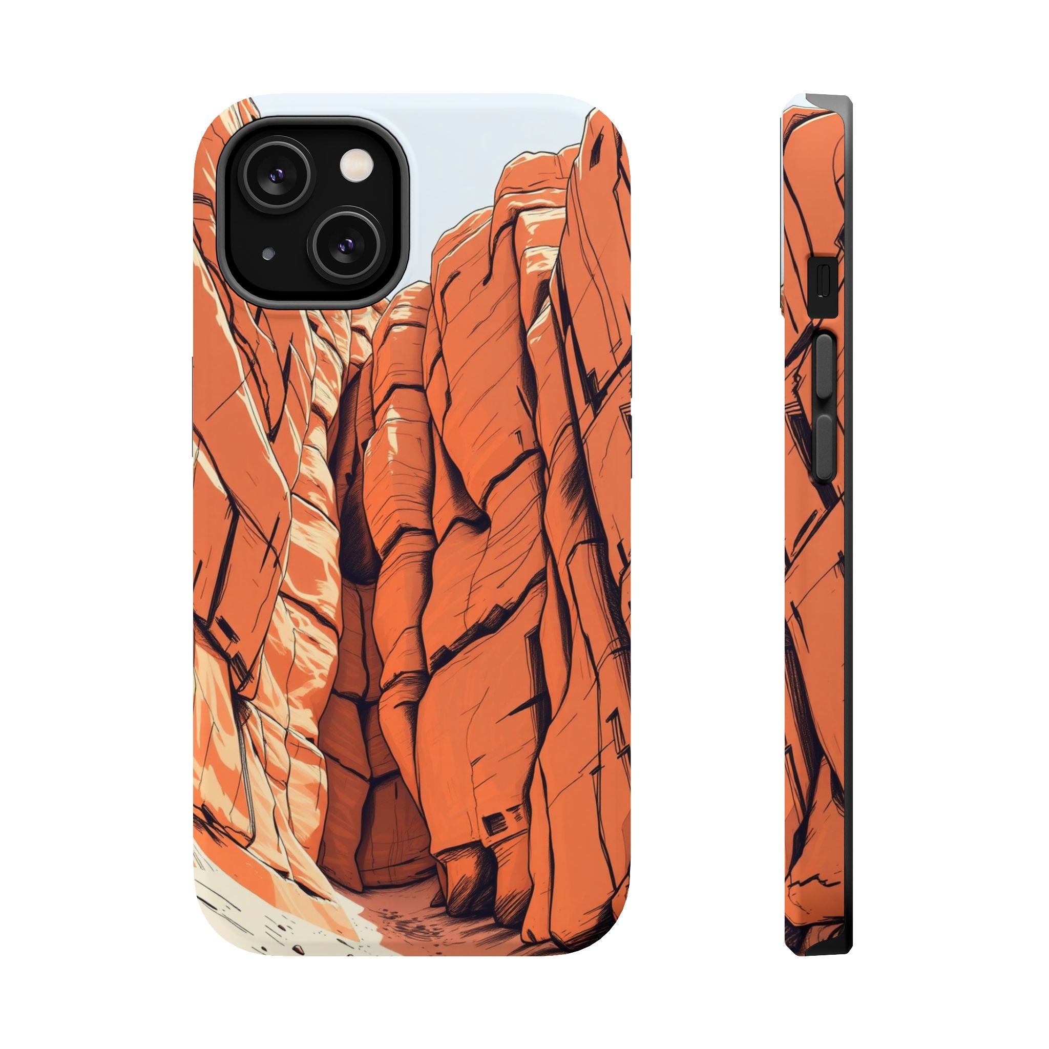 iPhone Burnt Orange And Sand Canyon Wall Slim Everyday iPhone Designer · iPhone
