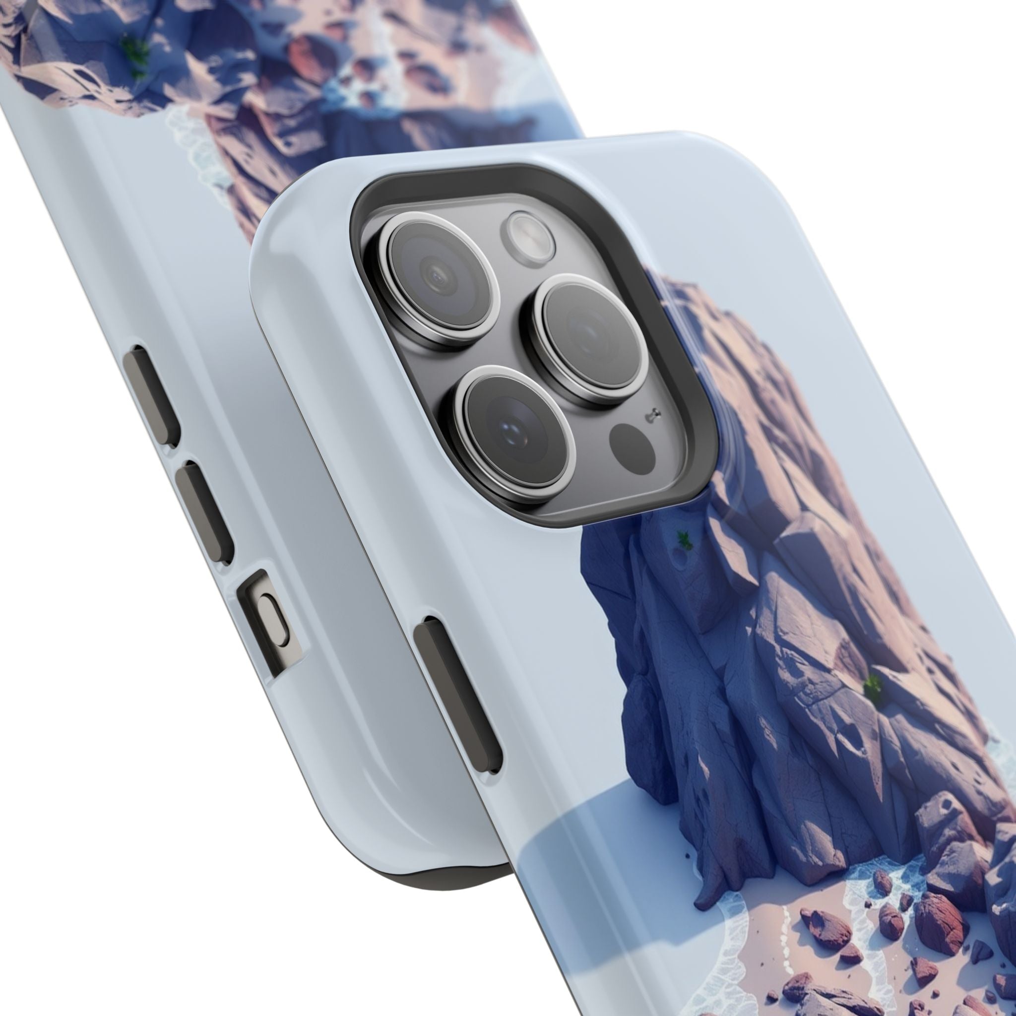 iPhone Indigo And Violet Pebble Beach Slim Everyday Designer Case · iPhone Case