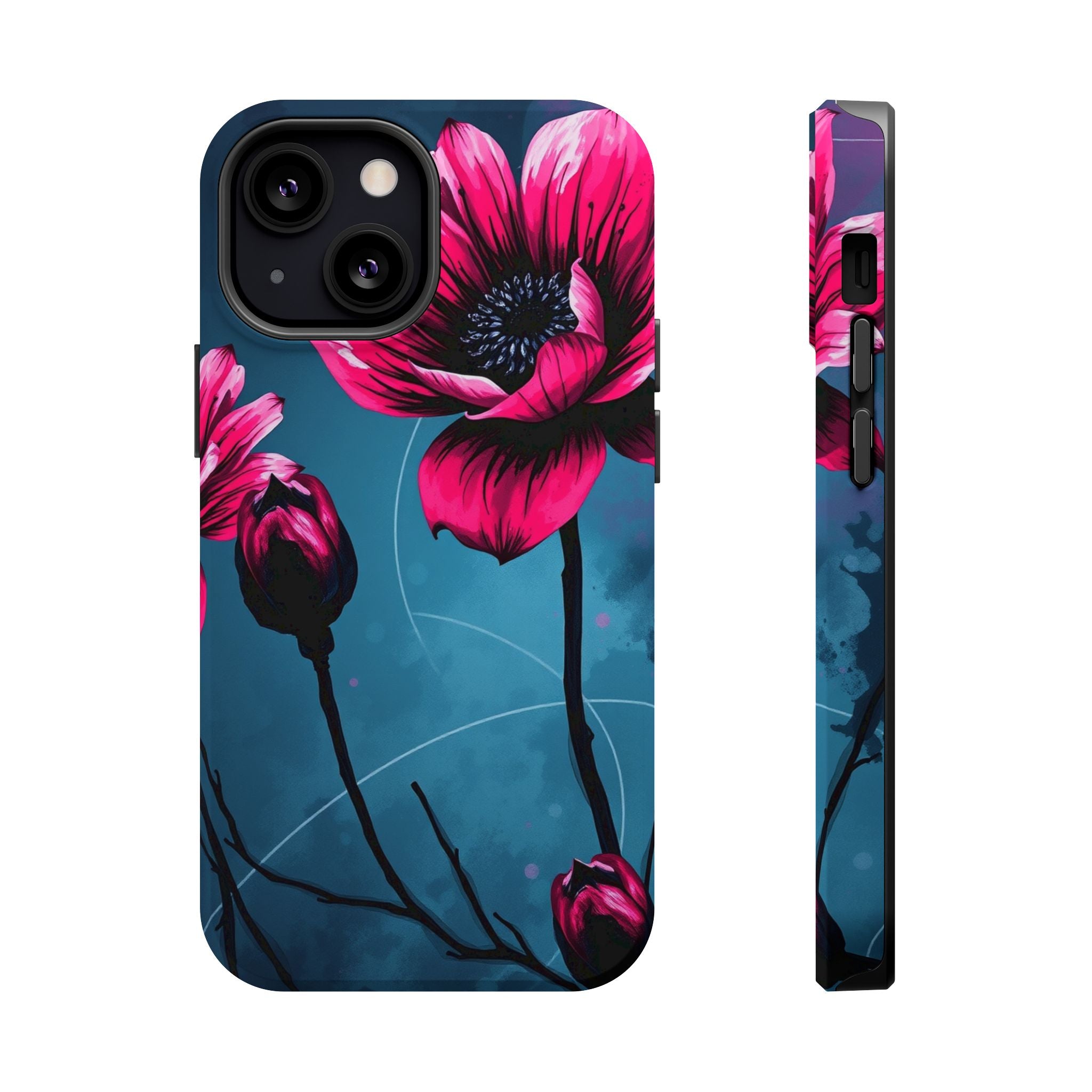 iPhone Floral Ink Wash Bold Art Slim Everyday Designer Case · iPhone Case