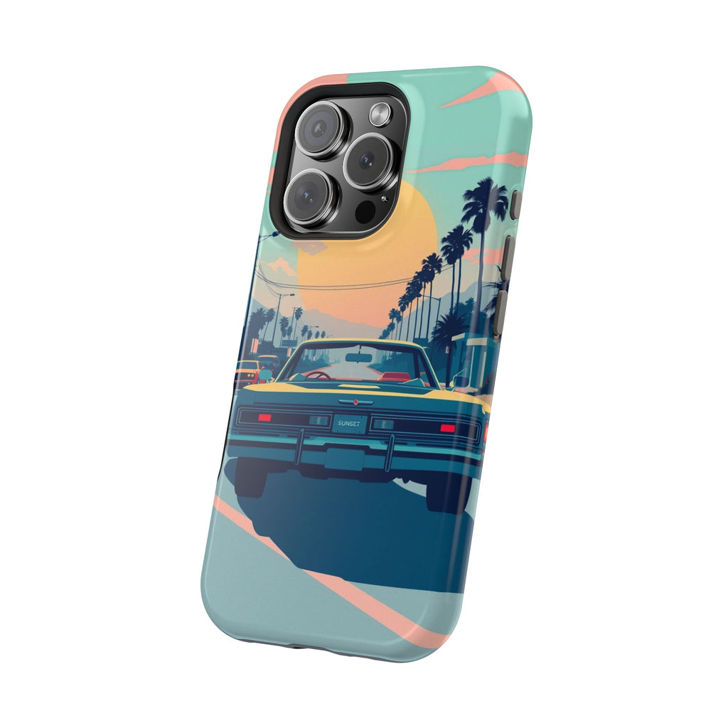 iPhone Sunset Drive 80s Pop Art Bold Slim Everyday Designer Case · iPhone Case