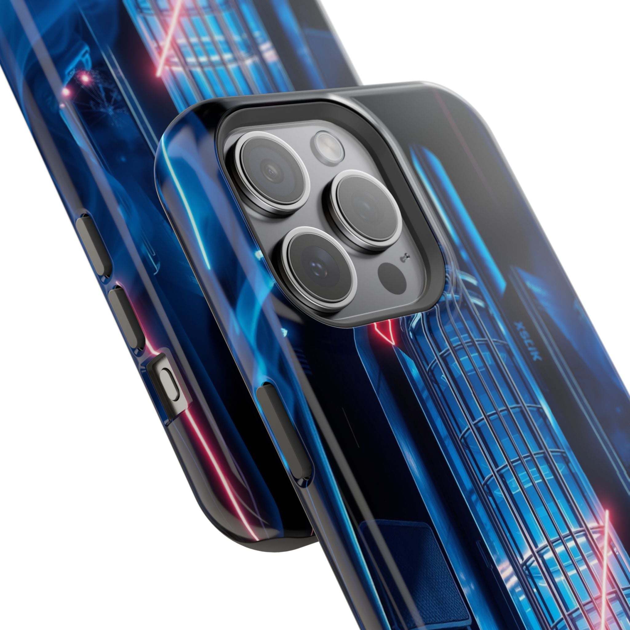 iPhone Midnight Blue And Silver Bauhaus Composition Slim Snap Case · iPhone Case