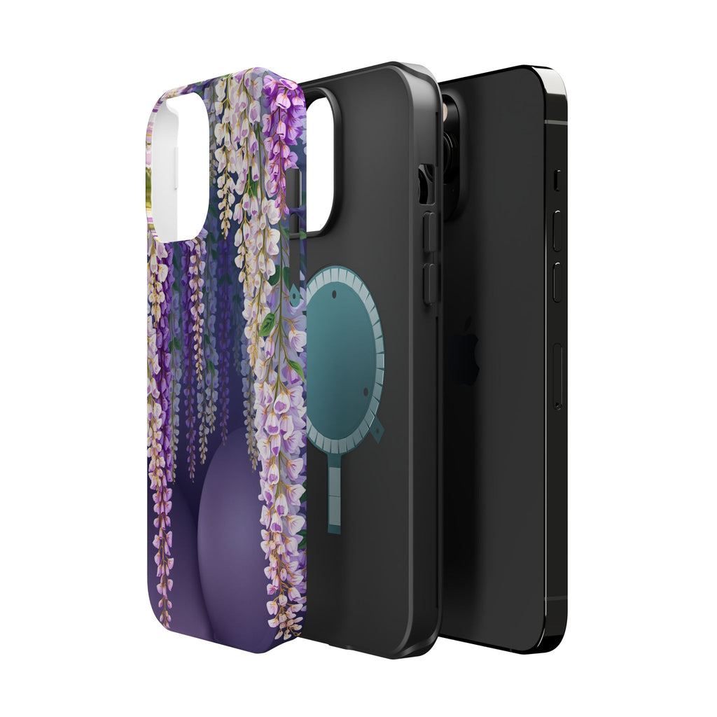iPhone Mint And Blush Wisteria Cascade Slim Everyday Designer Case · iPhone Case