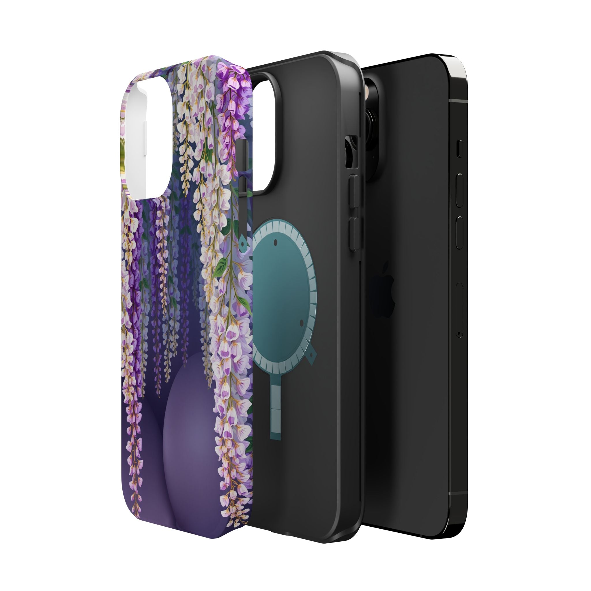 iPhone Mint And Blush Wisteria Cascade Slim Everyday Designer Case · iPhone Case