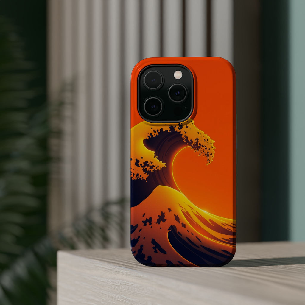 iPhone Mustard And Rust Holographic Wave Slim Everyday iPhone Designer · iPhone