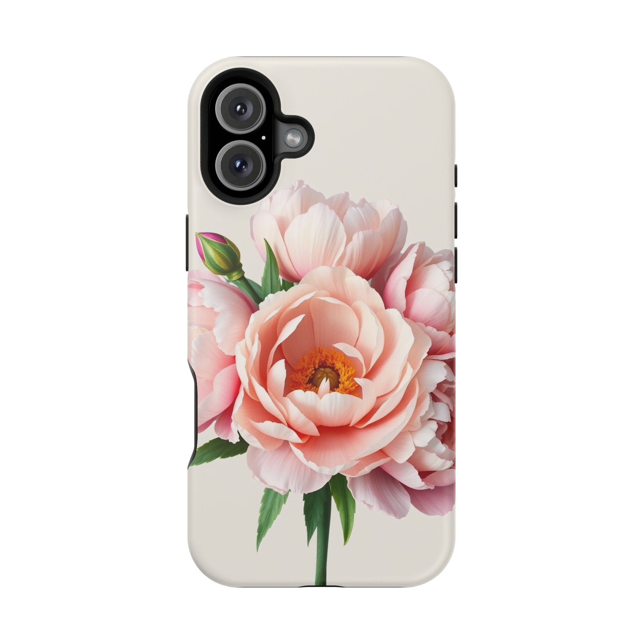 iPhone Serene Peony Bouquet Design Bold Modern Everyday Snap Case · iPhone Case